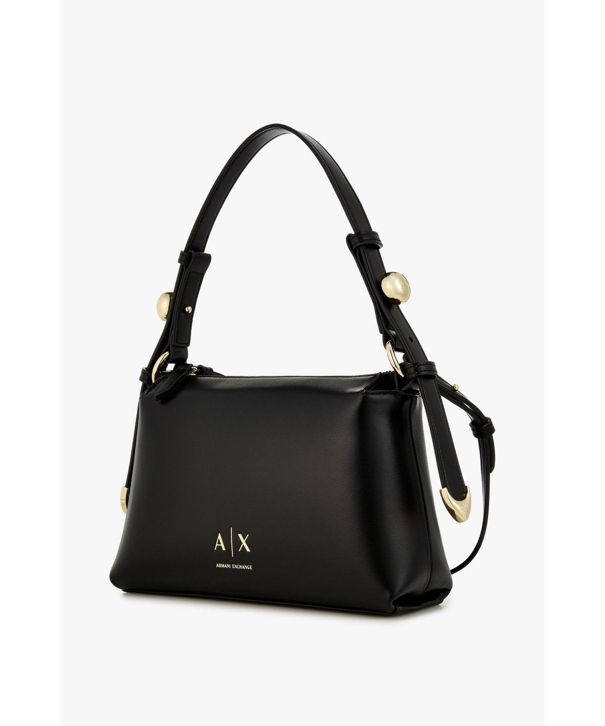 아르마니 익스체인지(ARMANI EXCHANGE) 여성 코티드 패브릭 숄더백 _블랙 A426370504