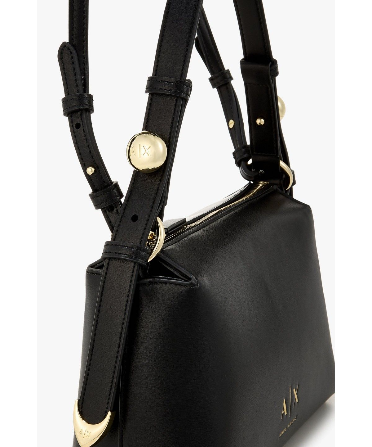 아르마니 익스체인지(ARMANI EXCHANGE) 여성 코티드 패브릭 숄더백 _블랙 A426370504