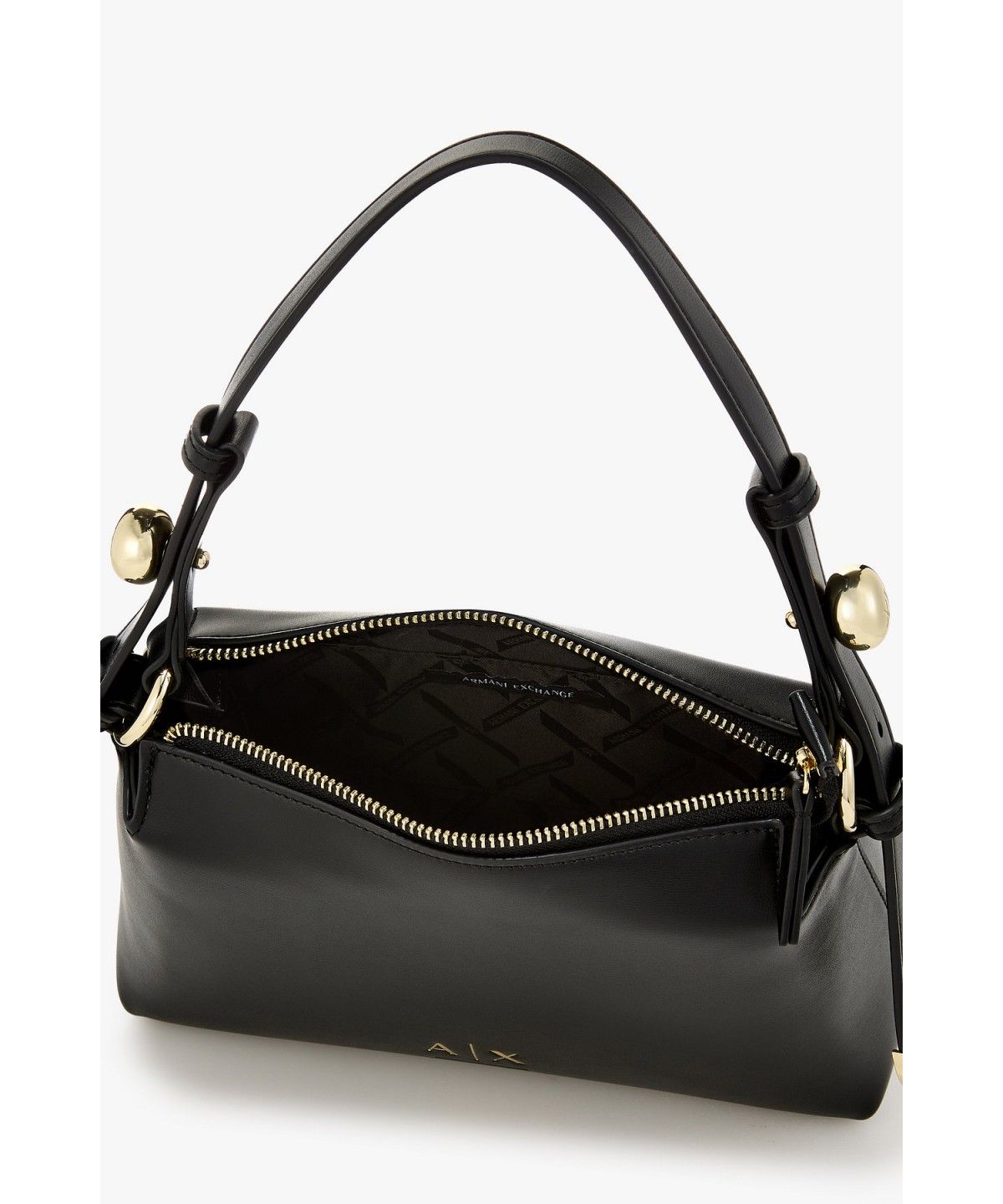 아르마니 익스체인지(ARMANI EXCHANGE) 여성 코티드 패브릭 숄더백 _블랙 A426370504