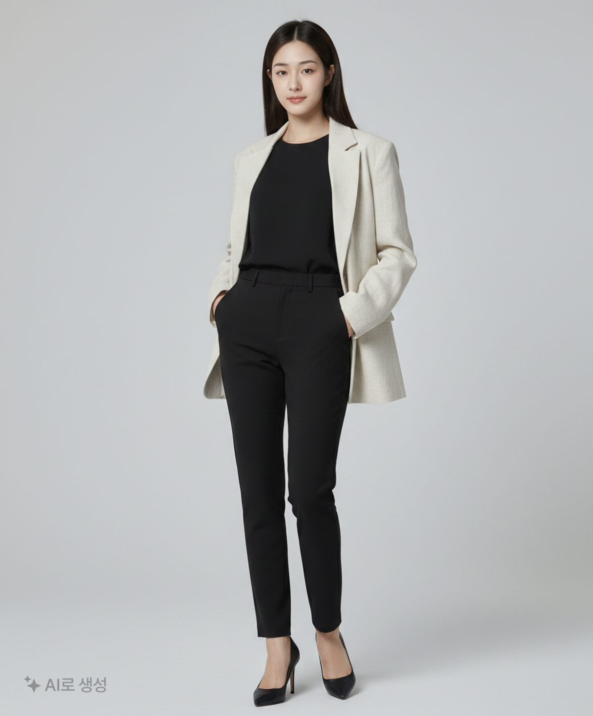 무신사 스탠다드(MUSINSA STANDARD) 테이퍼드 히든 밴딩 크롭 슬랙스 [블랙] 29