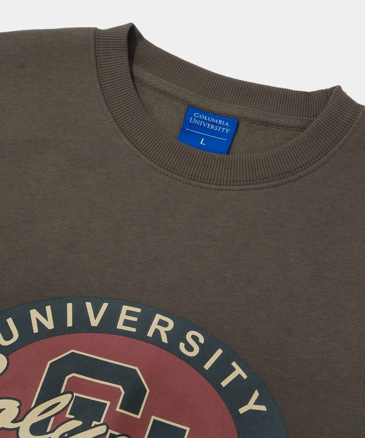 컬럼비아 유니버시티(COLUMBIA UNIVERSITY) ROUND LOGO FLEECE SWEAT SHIRT_BROWN