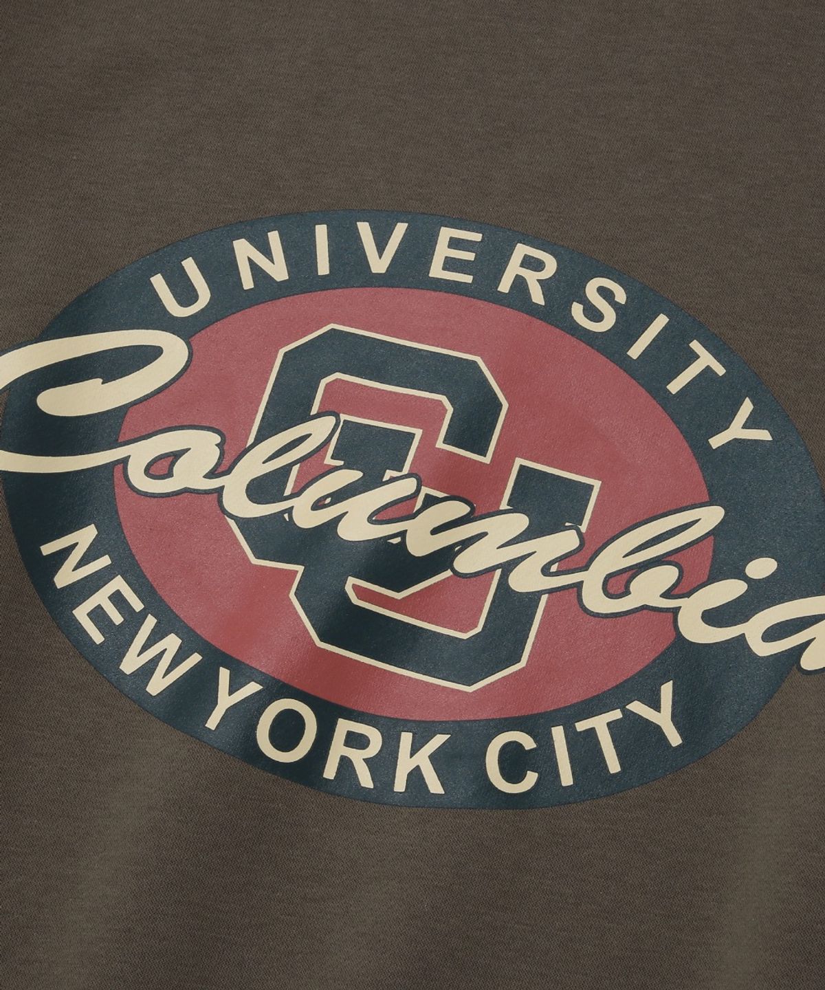 컬럼비아 유니버시티(COLUMBIA UNIVERSITY) ROUND LOGO FLEECE SWEAT SHIRT_BROWN