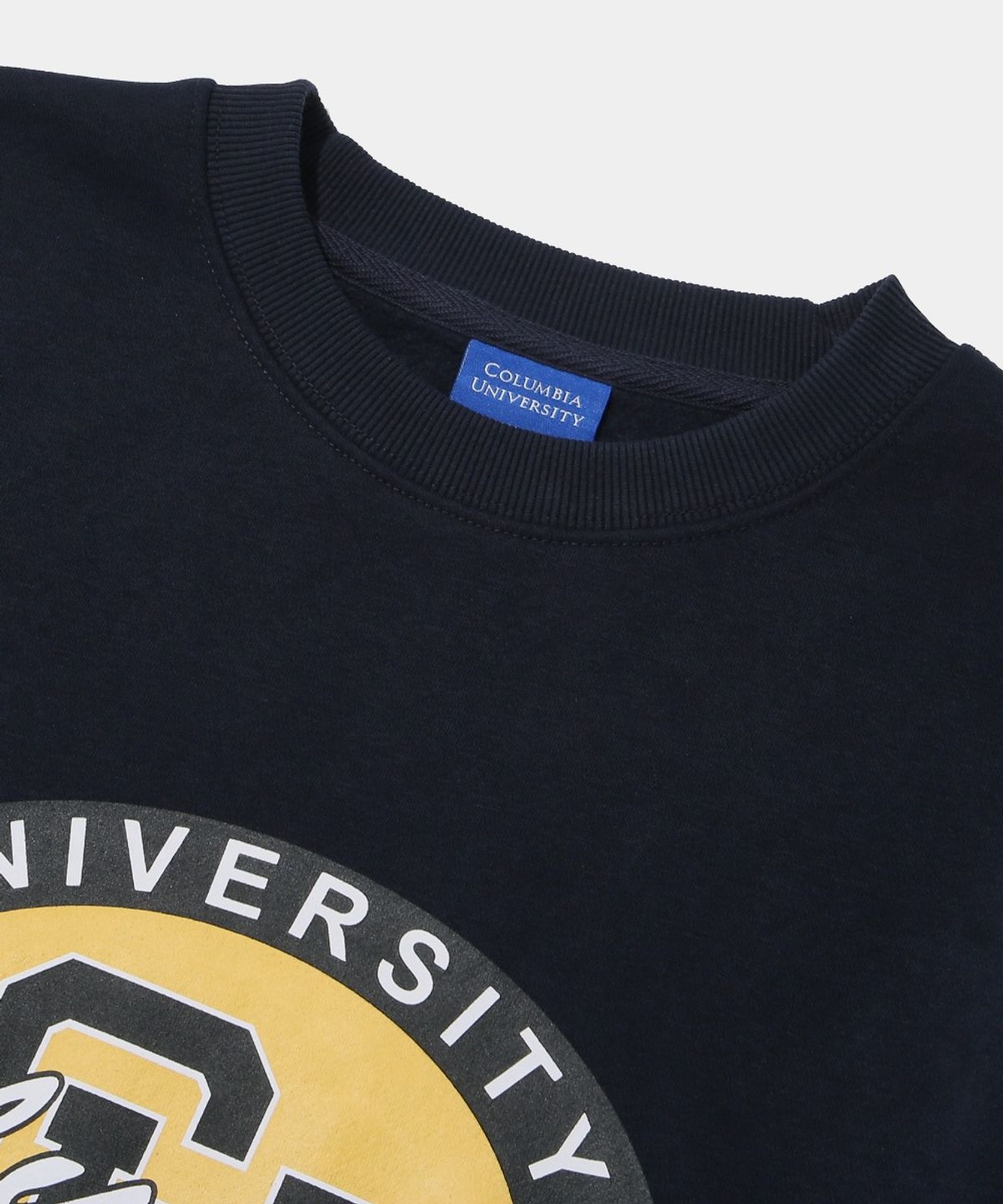 컬럼비아 유니버시티(COLUMBIA UNIVERSITY) ROUND LOGO FLEECE SWEAT SHIRT_NAVY