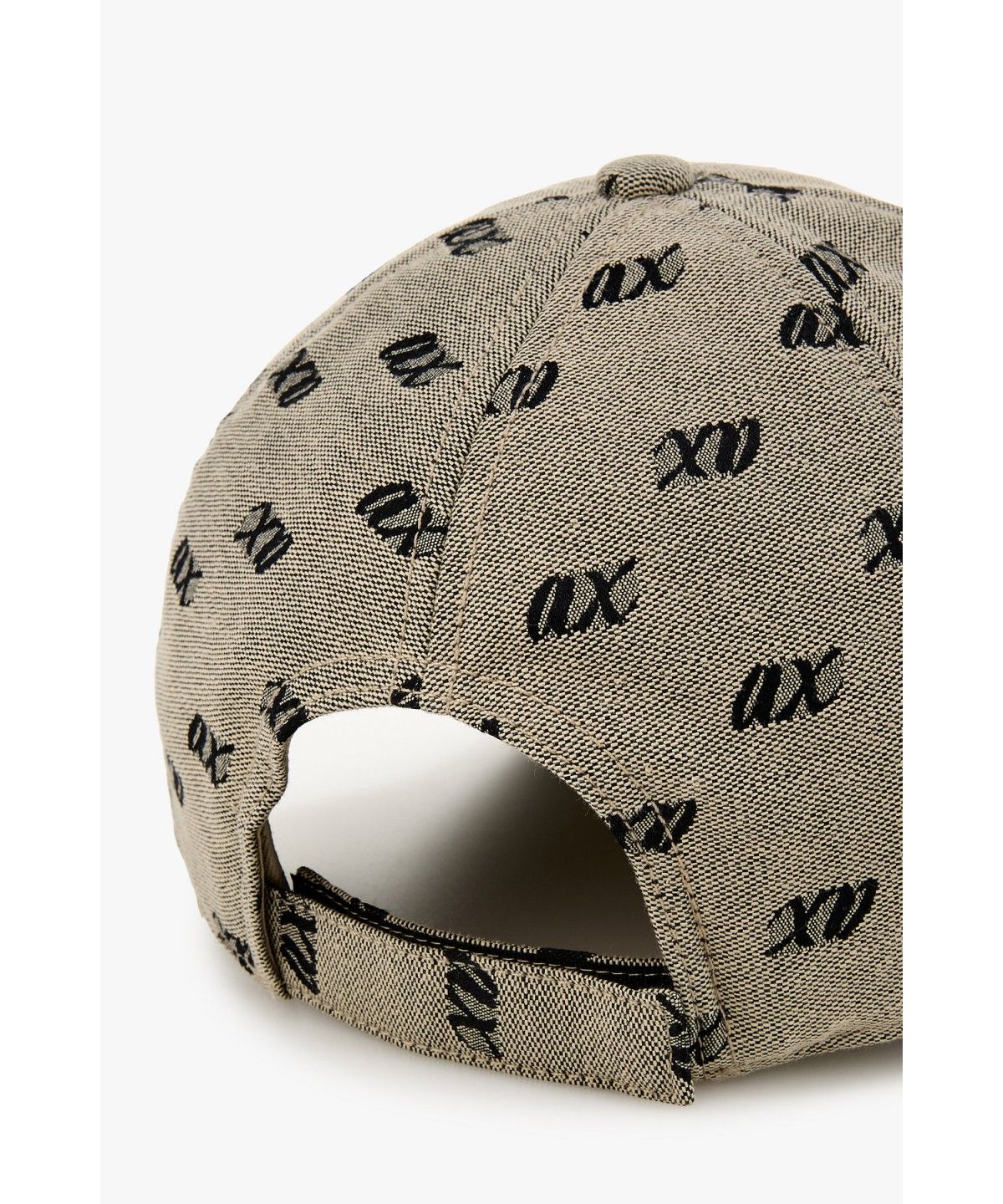 아르마니 익스체인지(ARMANI EXCHANGE) 여성 로고 자카드 베이스볼 캡 _베이지 A426372503