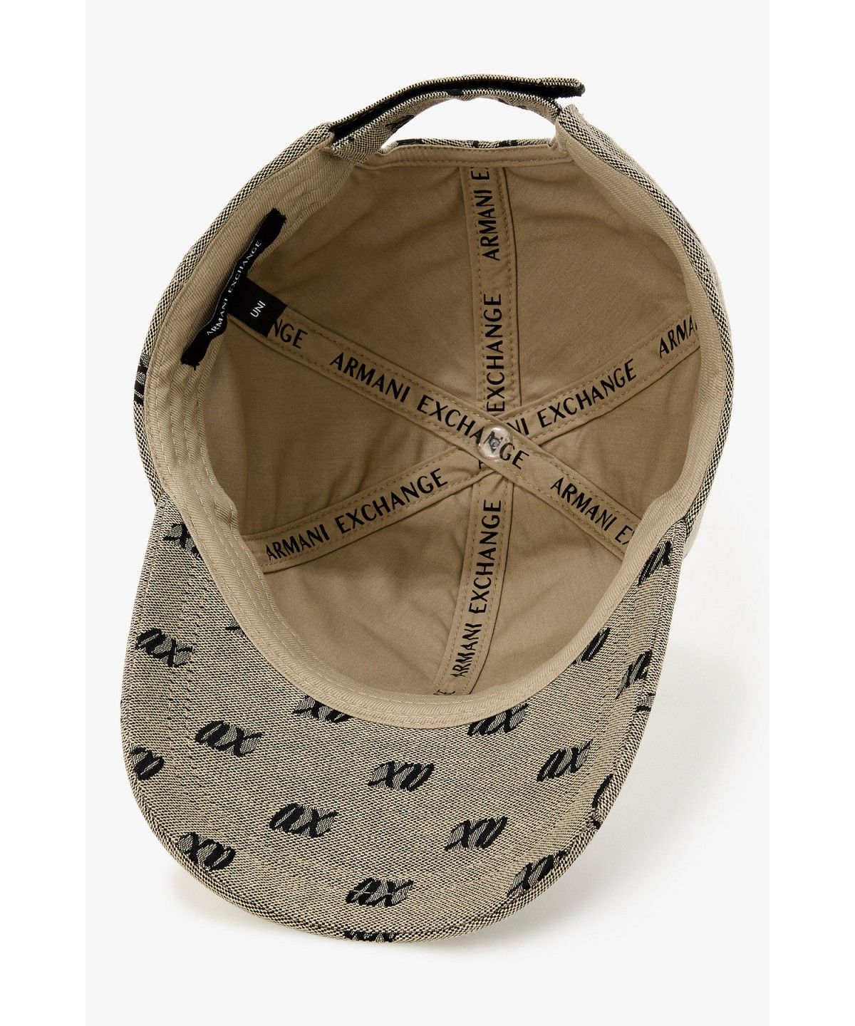 아르마니 익스체인지(ARMANI EXCHANGE) 여성 로고 자카드 베이스볼 캡 _베이지 A426372503