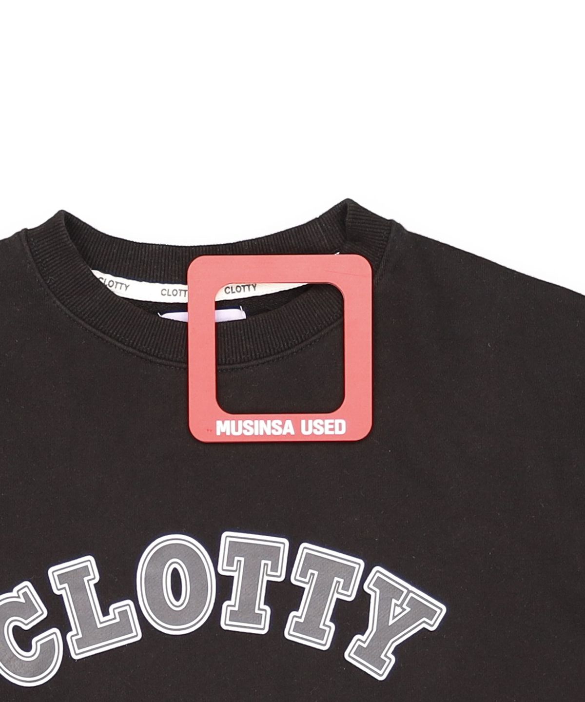 클로티(CLOTTY) ARCH LOGO CROP SWEAT-SHIRT BLACK(CY2BSFM445A) XL