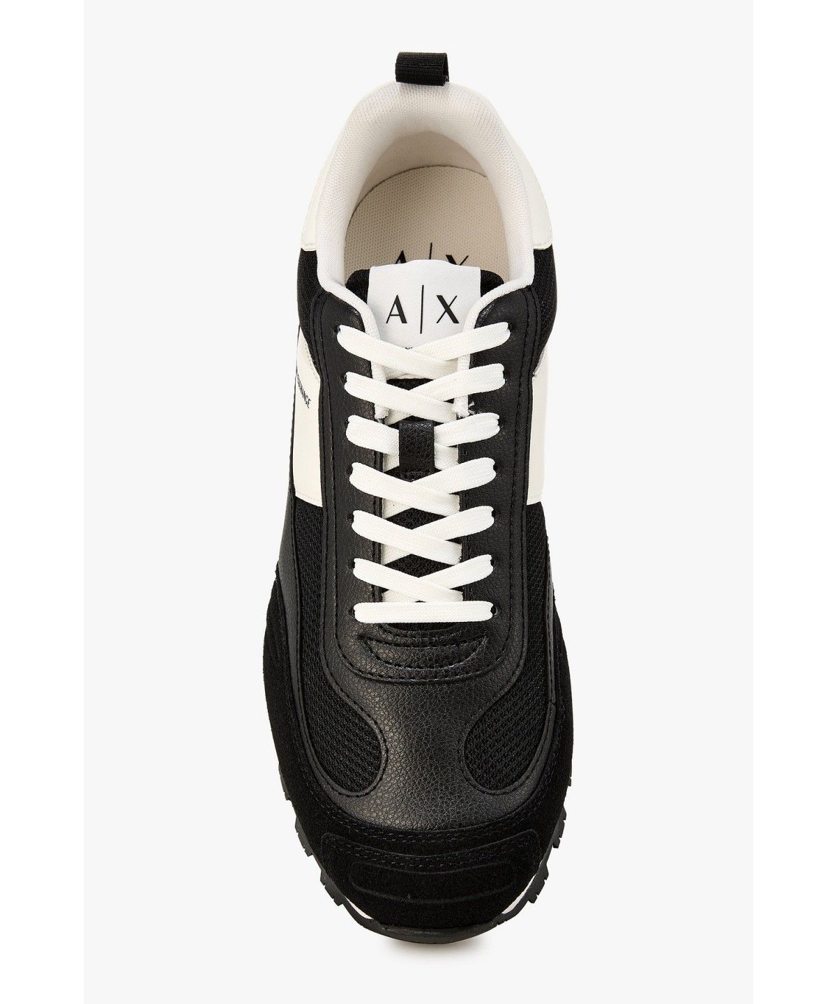 아르마니 익스체인지(ARMANI EXCHANGE) 남성 멀티 머티리얼 스니커즈_블랙 A416375006