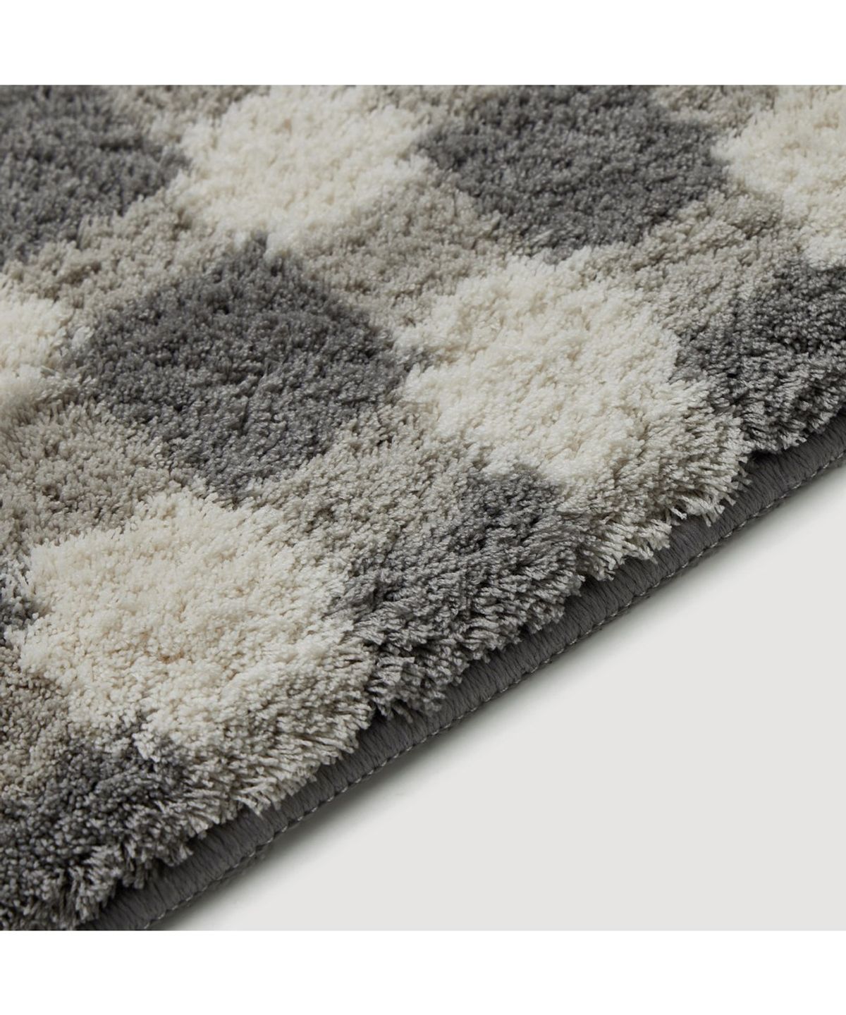 자주(JAJU) 체크블럭 소프트 터프팅 매트120x40cm 웜그레이