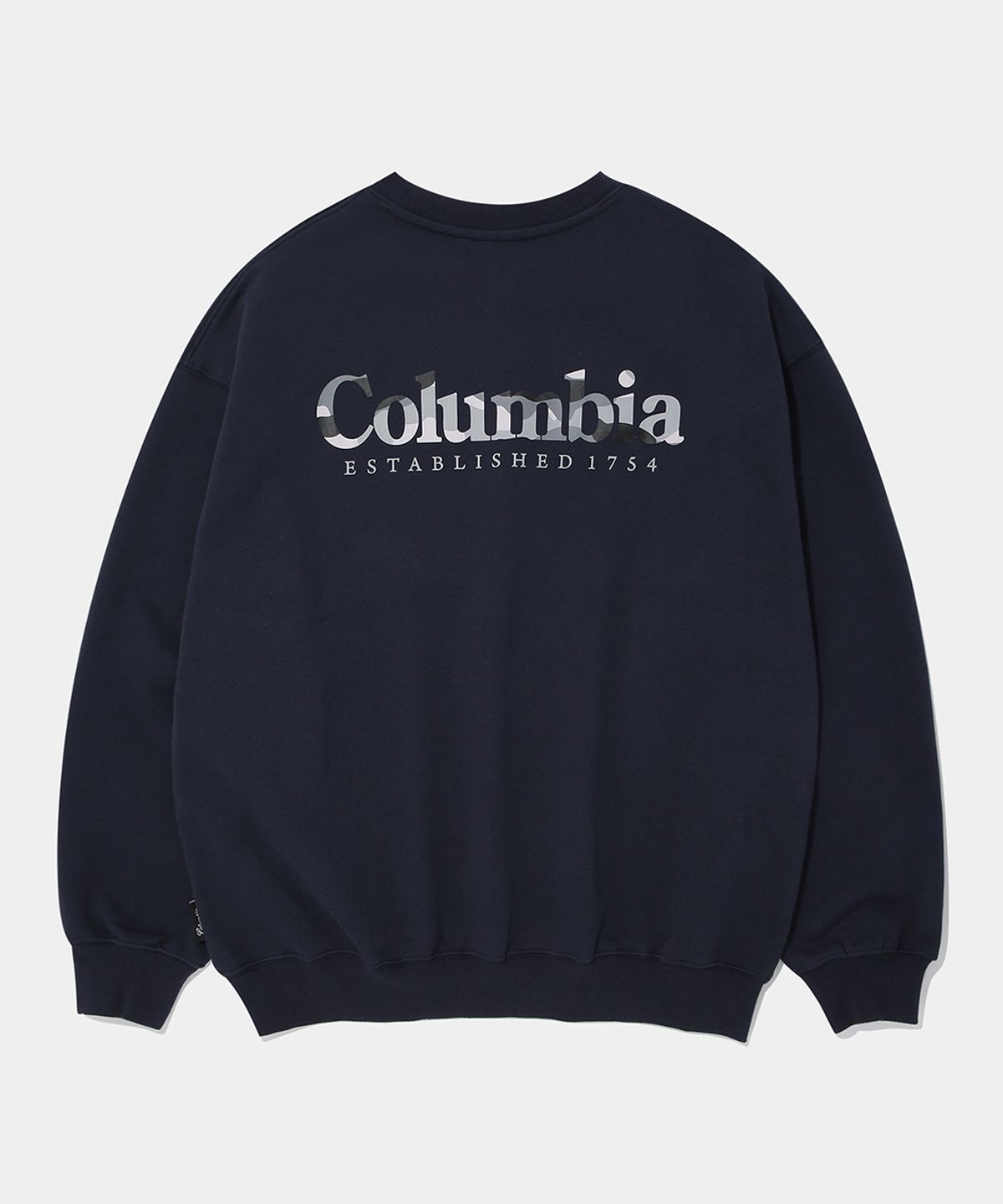 컬럼비아 유니버시티(COLUMBIA UNIVERSITY) CU CAMO LOGO FLEECE SWEAT SHIRT_NAVY