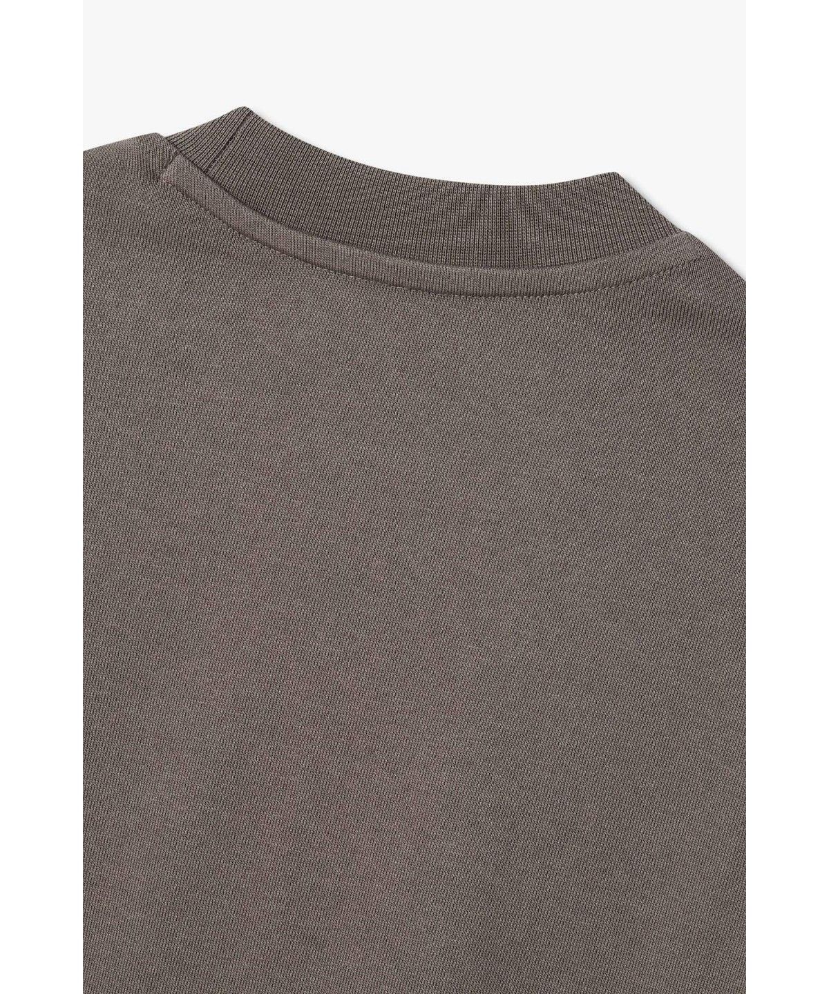 아르마니 익스체인지(ARMANI EXCHANGE) 남성 엠보싱 로고 크루넥 스웨트셔츠 _웜 그레이 A416331001