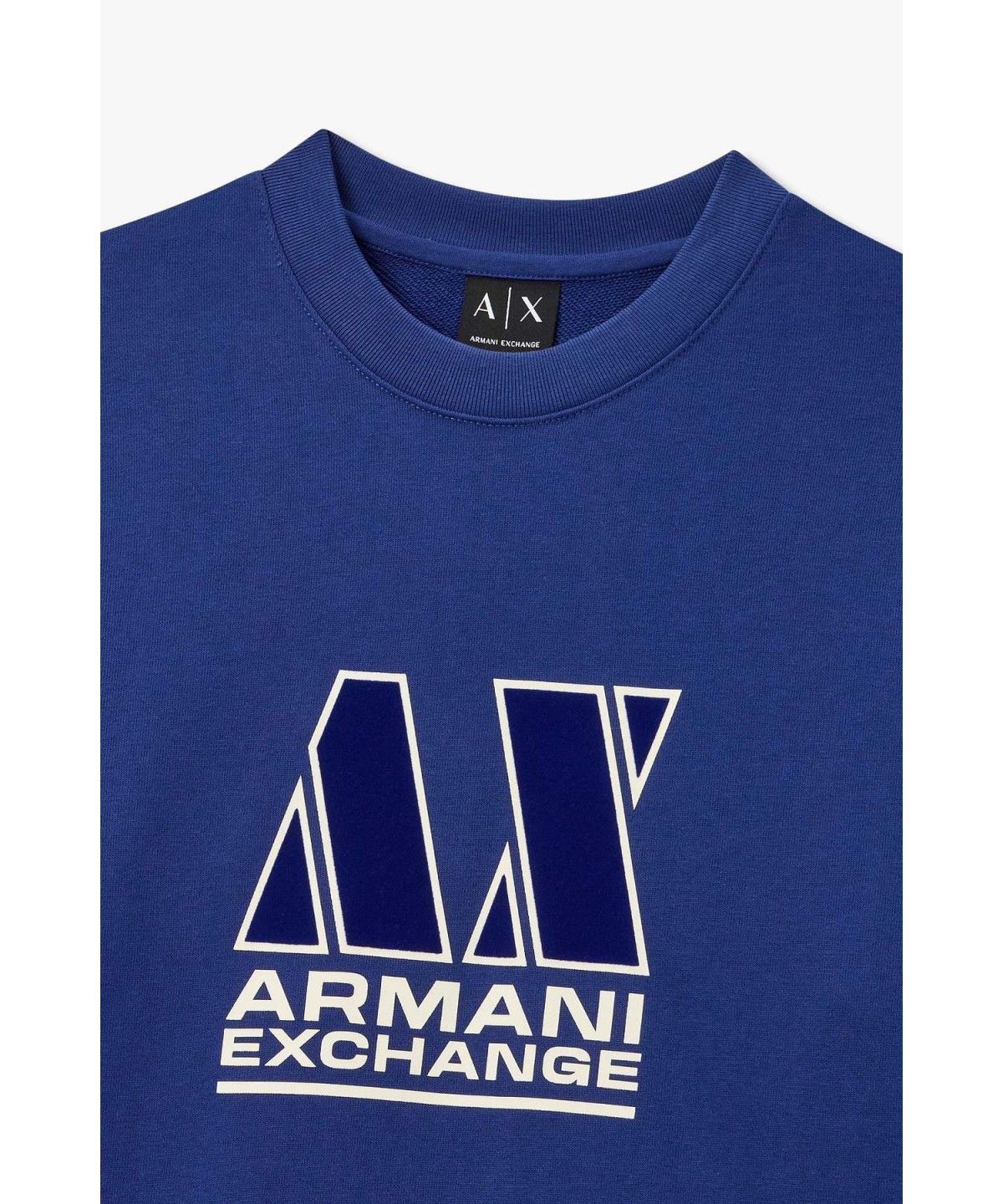 아르마니 익스체인지(ARMANI EXCHANGE) 남성 플록 그래픽 스웨트셔츠_블루 A416331004