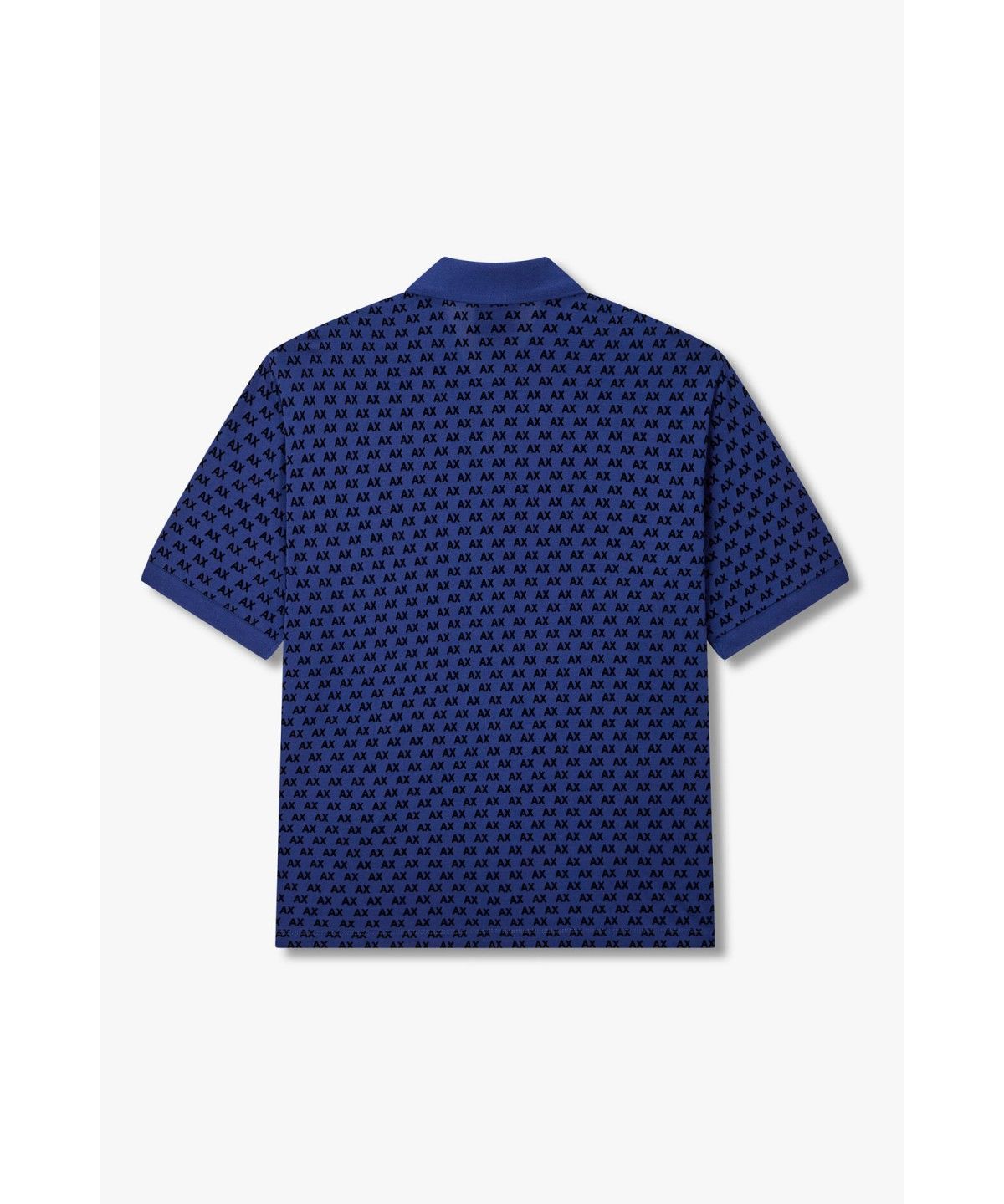 아르마니 익스체인지(ARMANI EXCHANGE) 남성 플록 로고 폴로 셔츠_블루 A416331016