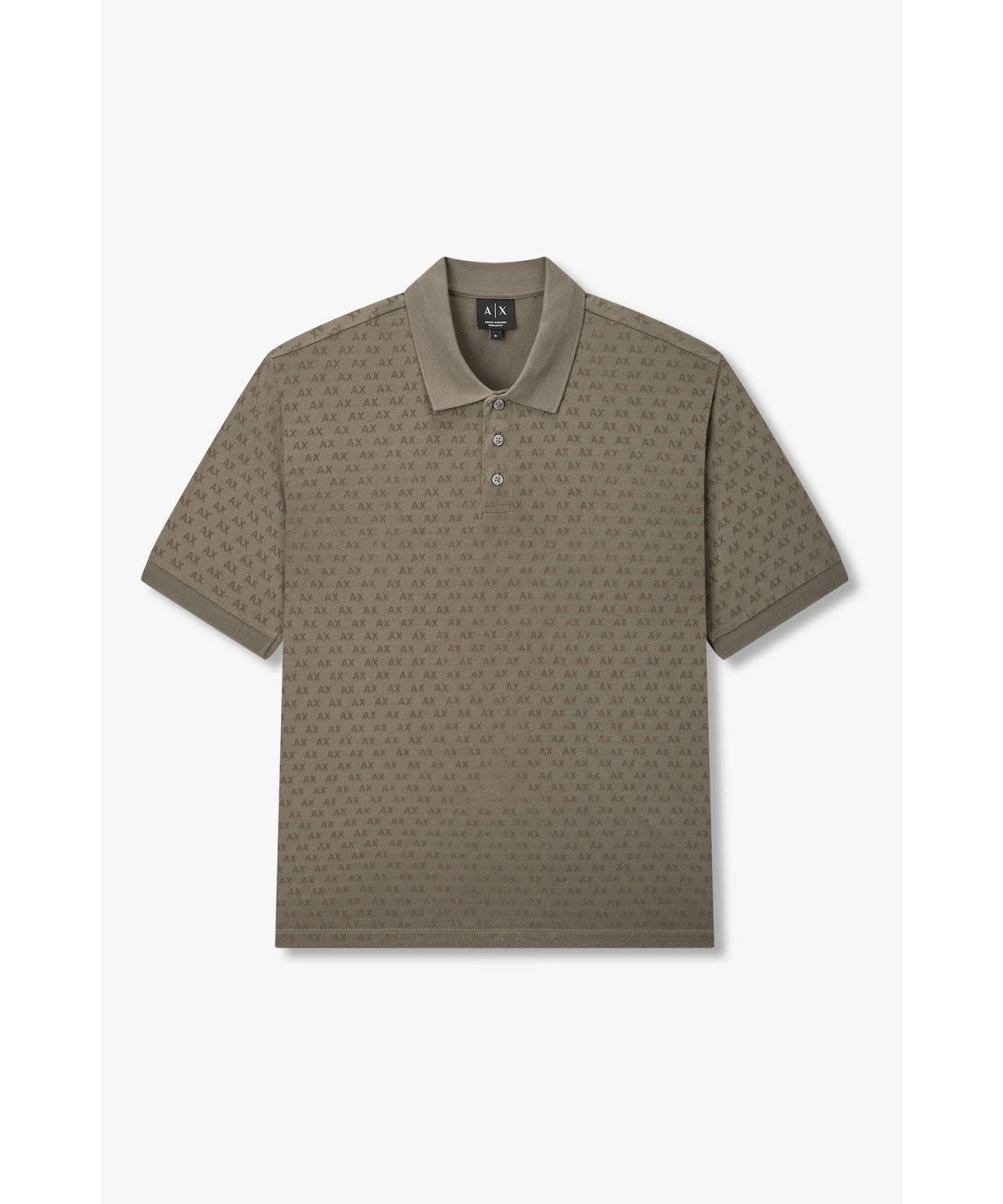 아르마니 익스체인지(ARMANI EXCHANGE) 남성 플록 로고 폴로 셔츠_토프 A416331015
