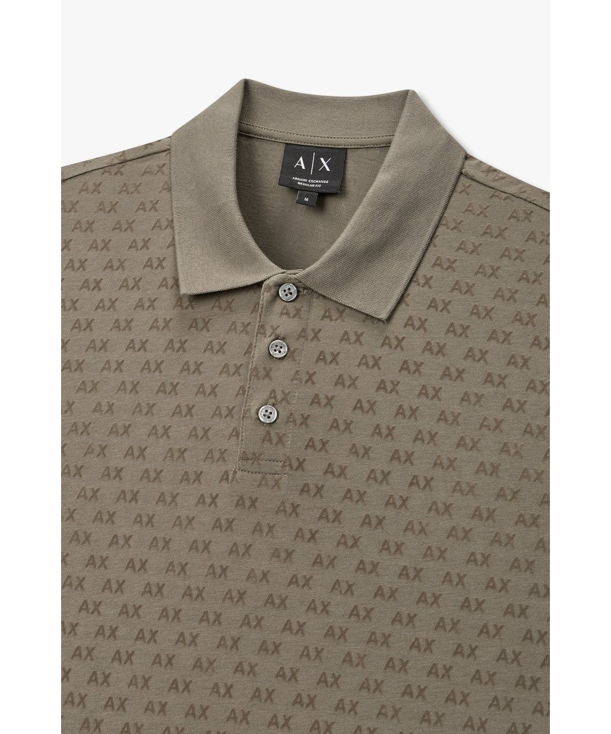 아르마니 익스체인지(ARMANI EXCHANGE) 남성 플록 로고 폴로 셔츠_토프 A416331015