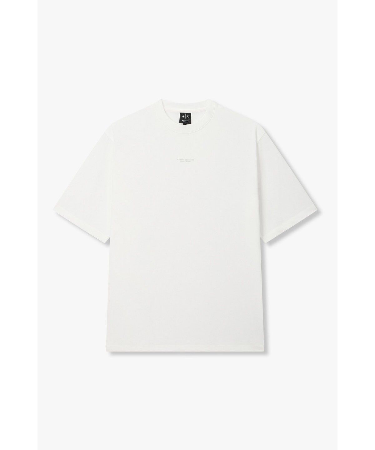 아르마니 익스체인지(ARMANI EXCHANGE) 남성 미니 로고 크루넥 티셔츠 _오프 화이트 A416330010