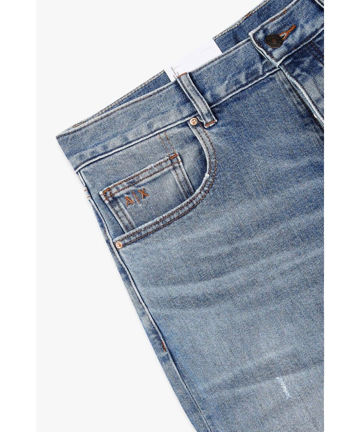 아르마니 익스체인지(ARMANI EXCHANGE) 남성 로고 패치 컴포트 스트레이트 진_블루 A416340010