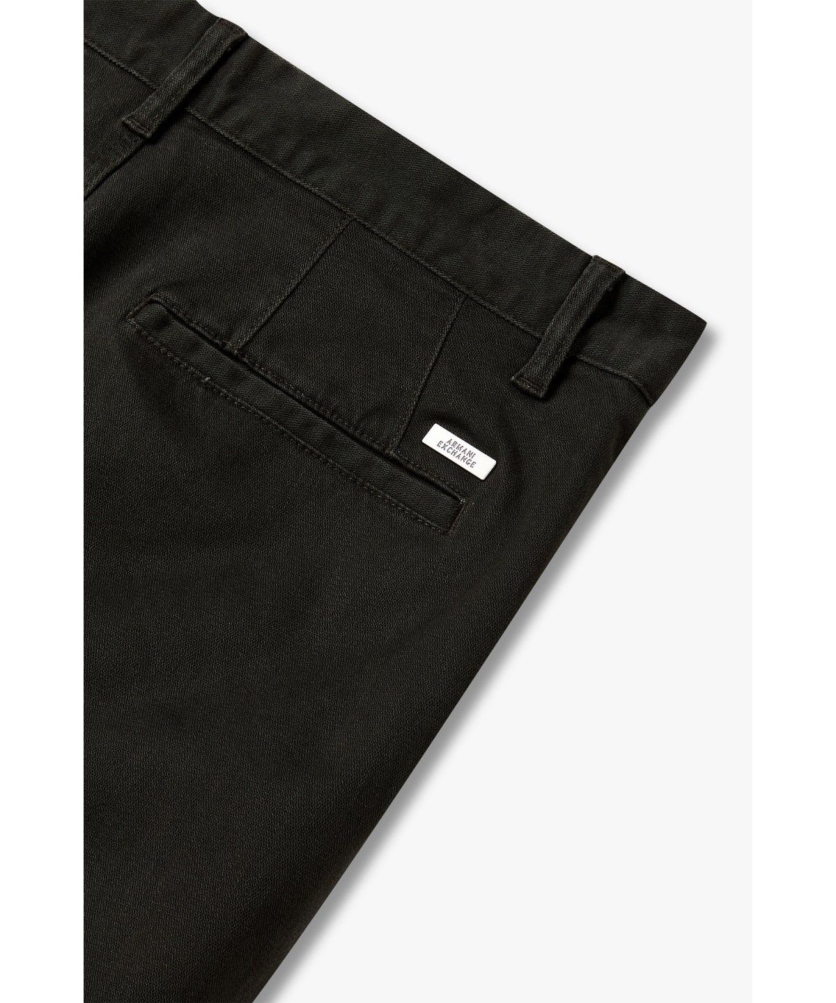 아르마니 익스체인지(ARMANI EXCHANGE) 남성 로고 플레이트 스트레치 팬츠_다크 그린 A416342006