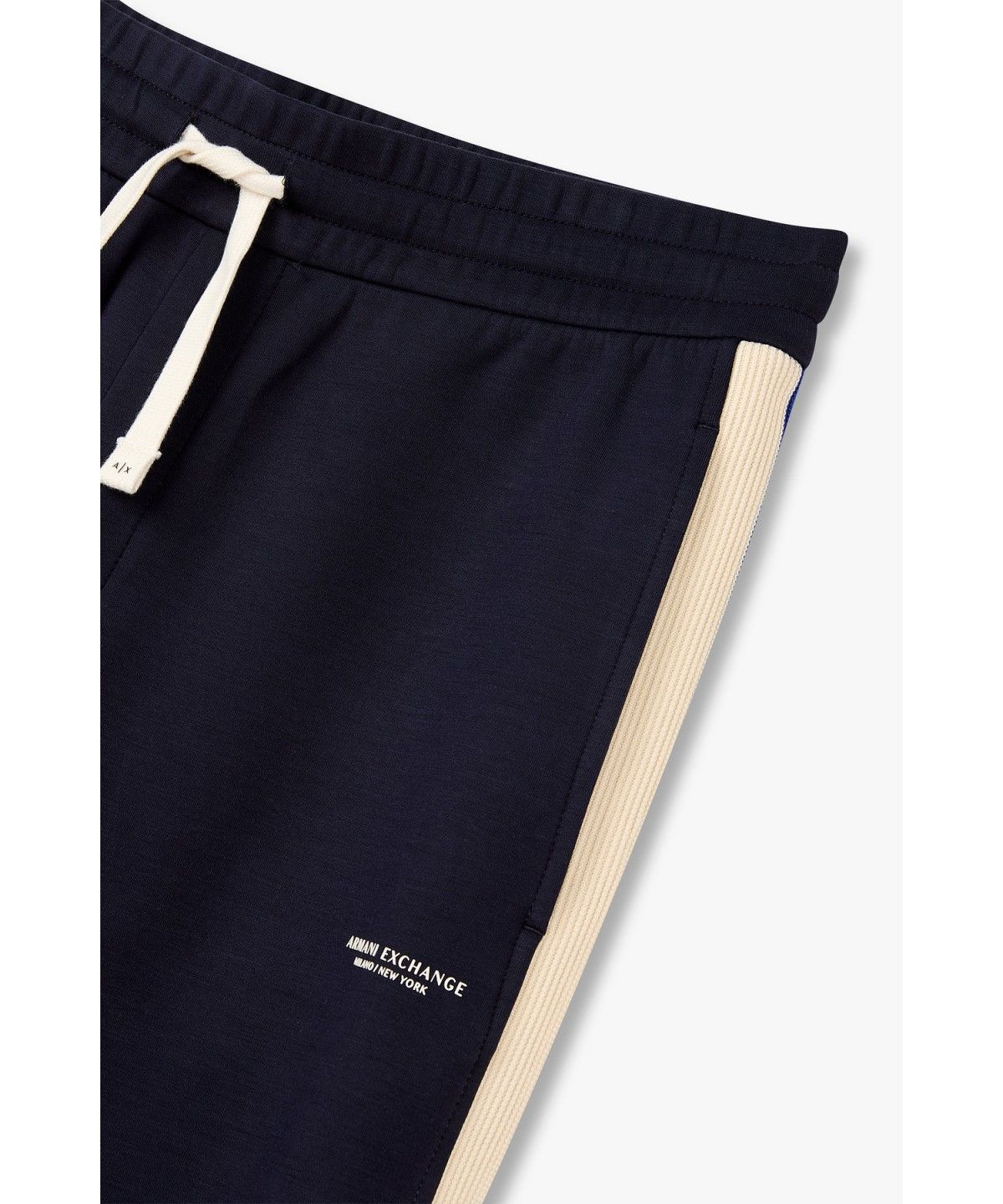 아르마니 익스체인지(ARMANI EXCHANGE) 남성 사이드 배색 테이프 스웨트팬츠 _다크 네이비 A416342002