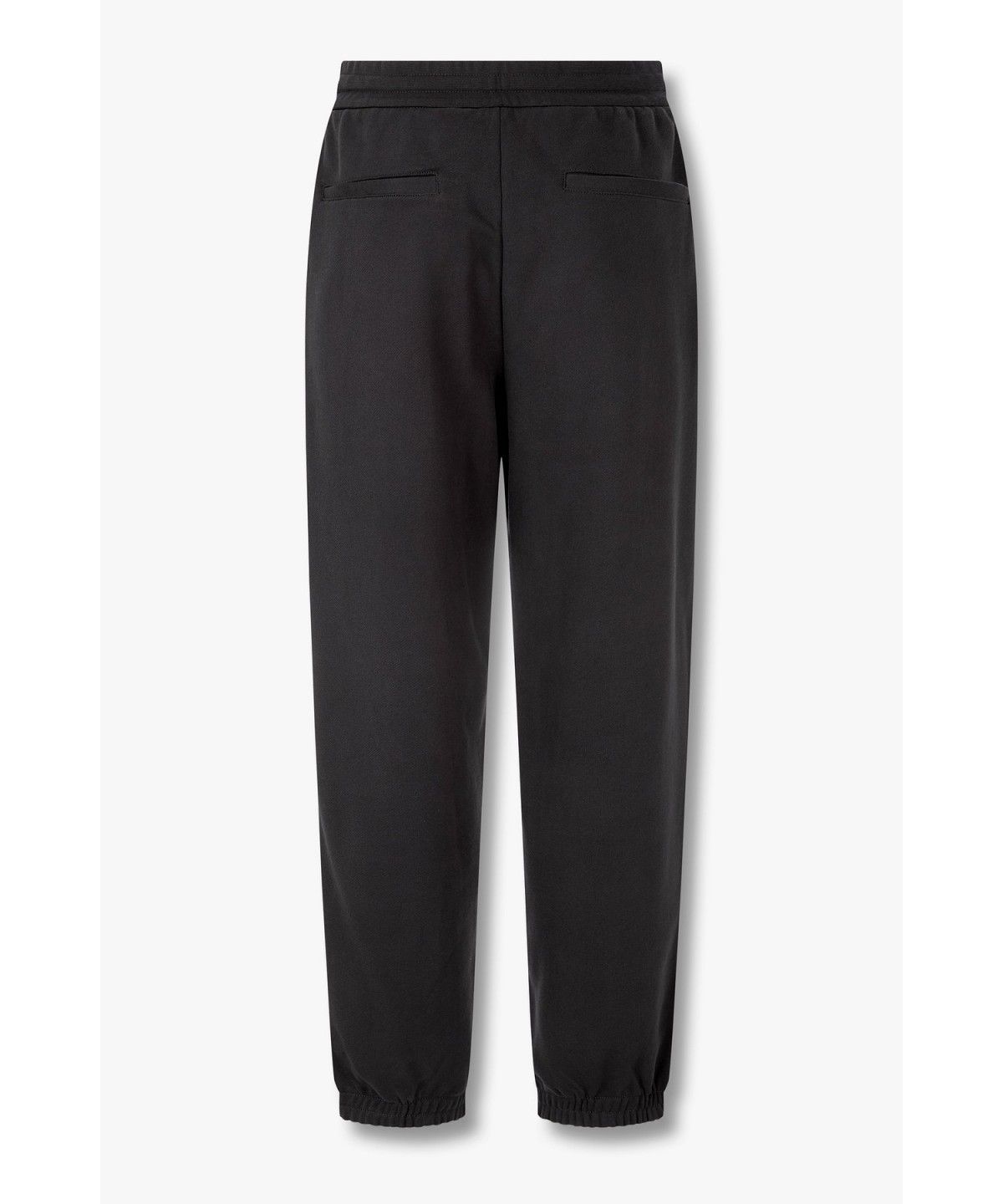 아르마니 익스체인지(ARMANI EXCHANGE) 남성 로고 와펜 스트링 조거 팬츠_차콜 그레이 A416342003
