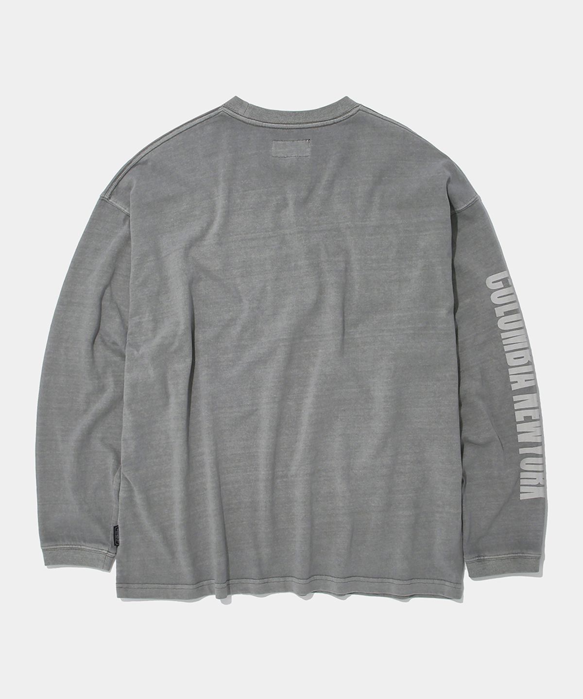 컬럼비아 유니버시티(COLUMBIA UNIVERSITY) CU SQUARE LOGO DYED L/S T-SHIRT_GRAY