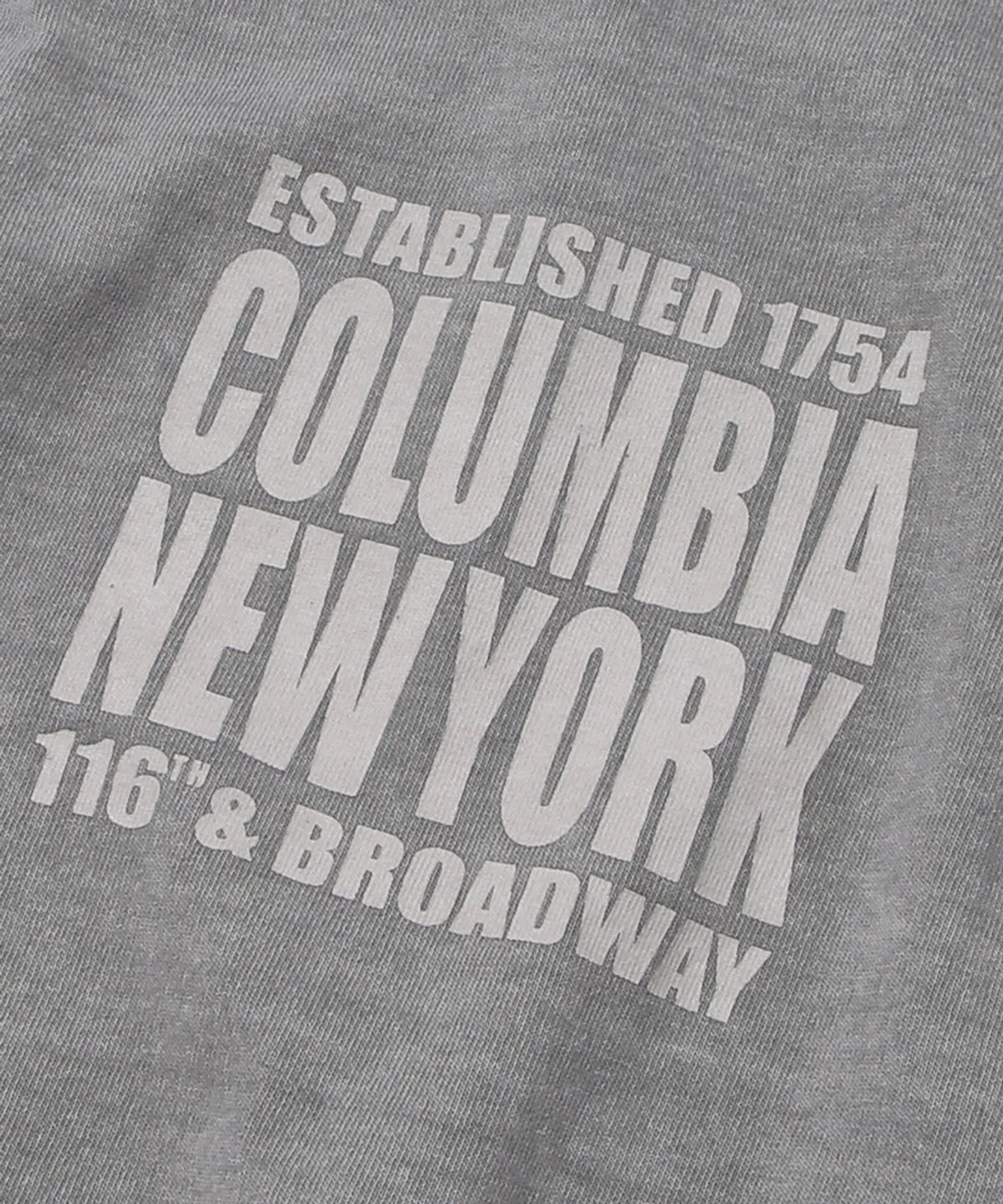 컬럼비아 유니버시티(COLUMBIA UNIVERSITY) CU SQUARE LOGO DYED L/S T-SHIRT_GRAY