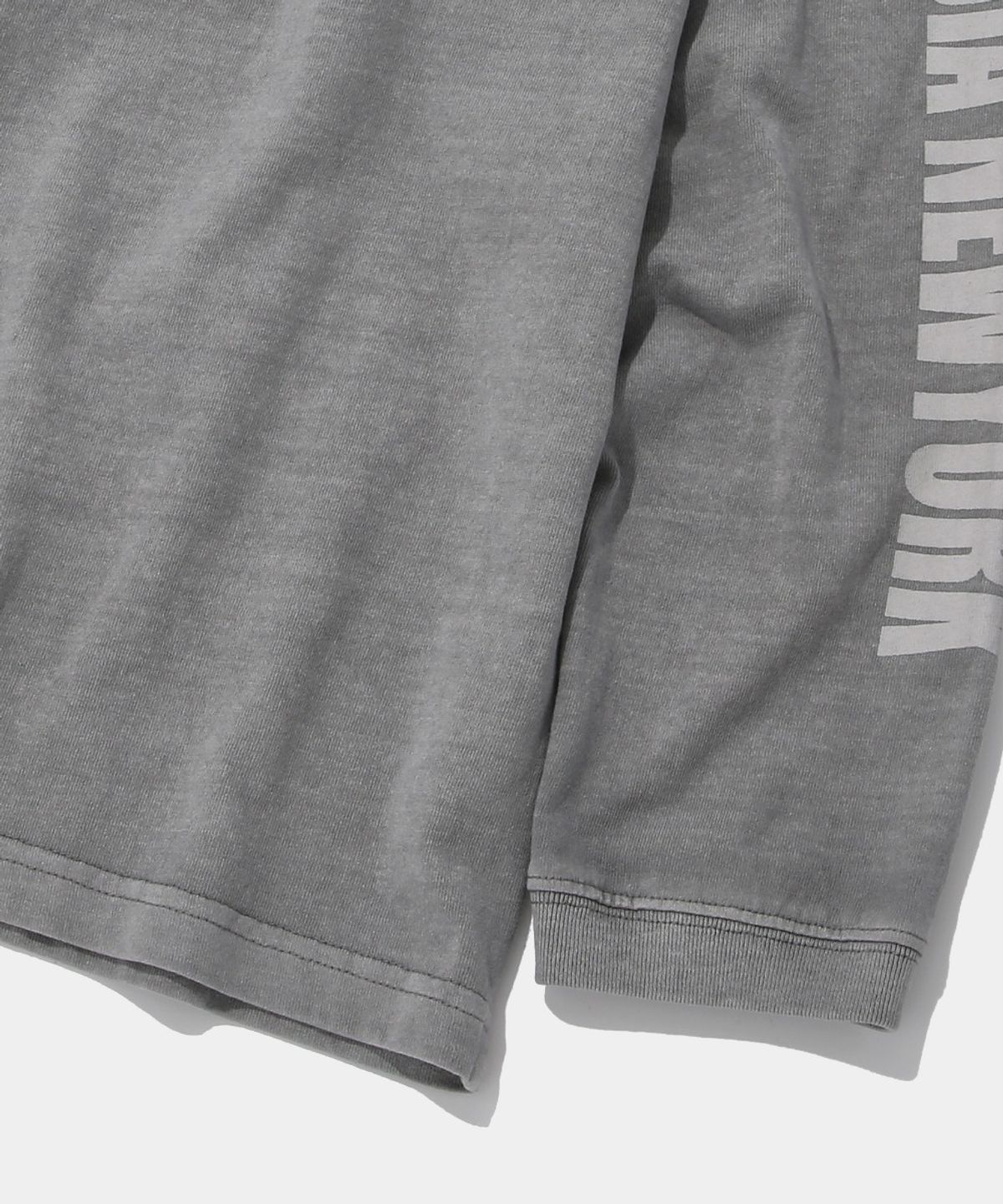 컬럼비아 유니버시티(COLUMBIA UNIVERSITY) CU SQUARE LOGO DYED L/S T-SHIRT_GRAY