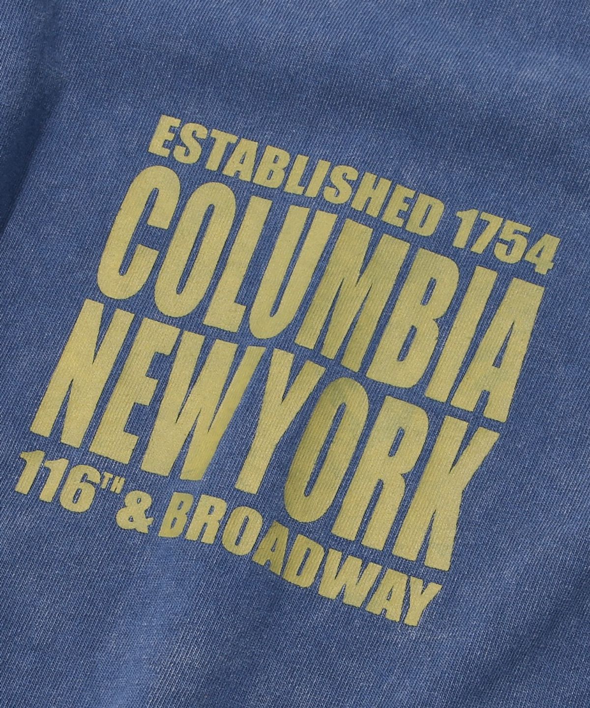 컬럼비아 유니버시티(COLUMBIA UNIVERSITY) CU SQUARE LOGO DYED L/S T-SHIRT_BLUE