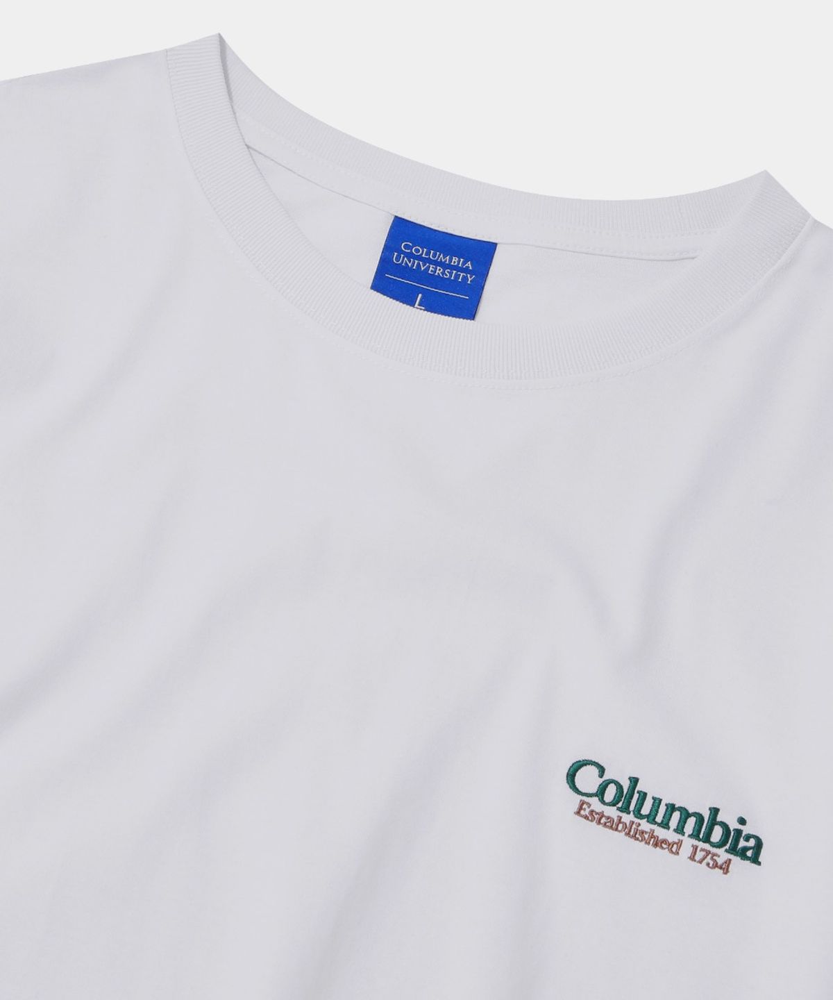 컬럼비아 유니버시티(COLUMBIA UNIVERSITY) NYC EMB L/S T-SHIRT_WHITE
