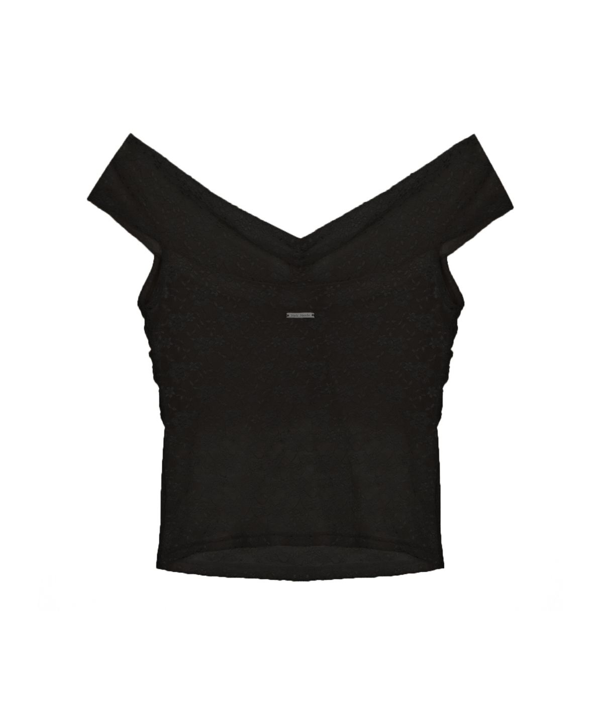 닉앤니콜(NICK&NICOLE) DRAPED LACE CAMI TOP_BLACK