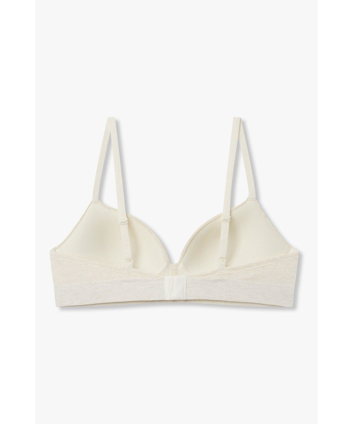 엠포리오 아르마니 언더웨어(EMPORIO ARMANI UNDERWEAR) 여성 리브드 로고 패치 브라렛 브라 _오트밀_0826381501