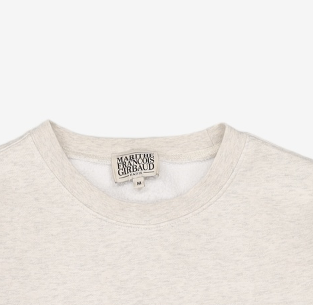 마리떼 프랑소와 저버(MARITHÉ + FRANҪOIS GIRBAUD) CLASSIC LOGO EMBROIDERY SWEATSHIRT BRUSHED oatmeal M