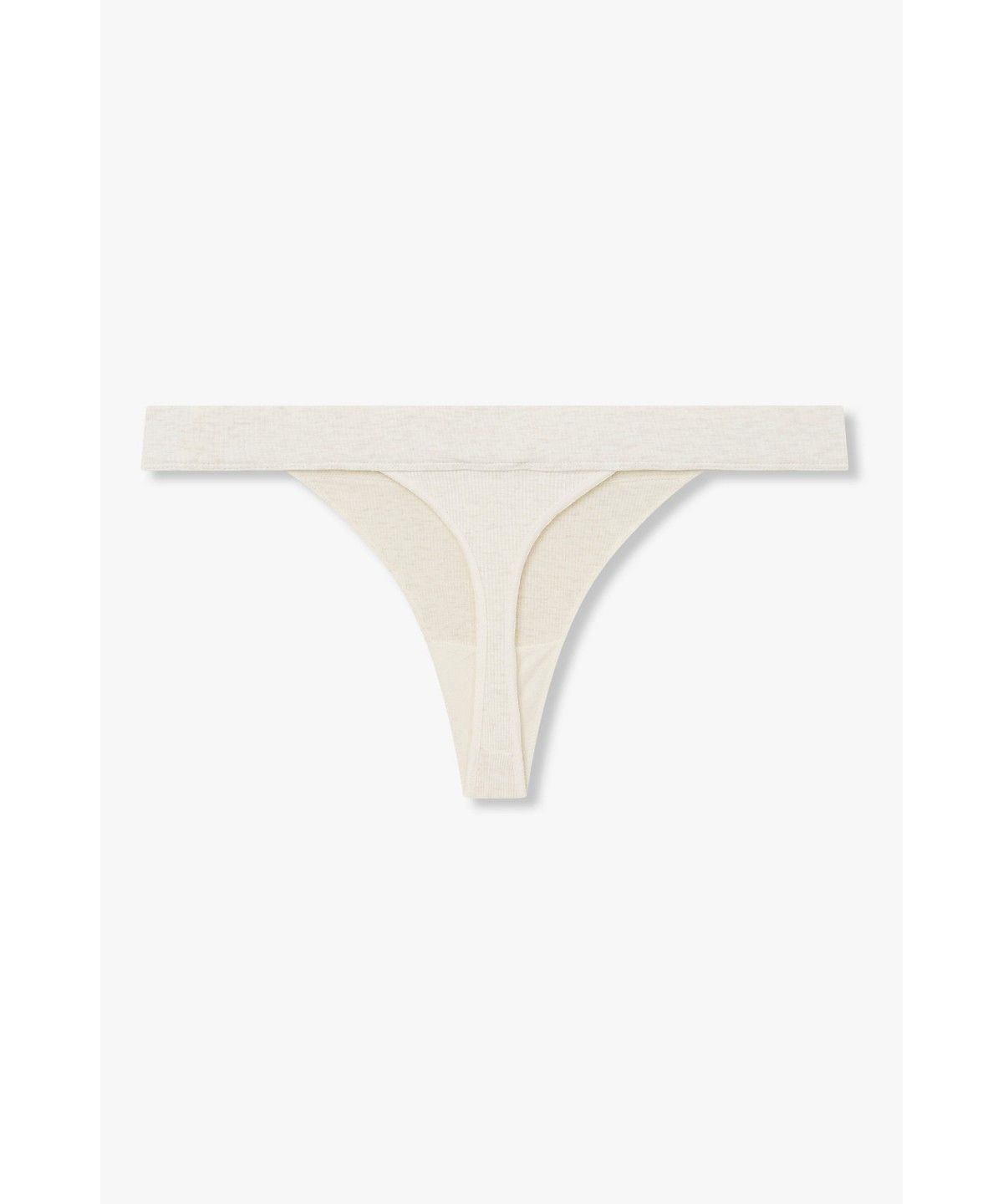 엠포리오 아르마니 언더웨어(EMPORIO ARMANI UNDERWEAR) 여성 리브드 로고 패치 티팬티 _오트밀_0826310501