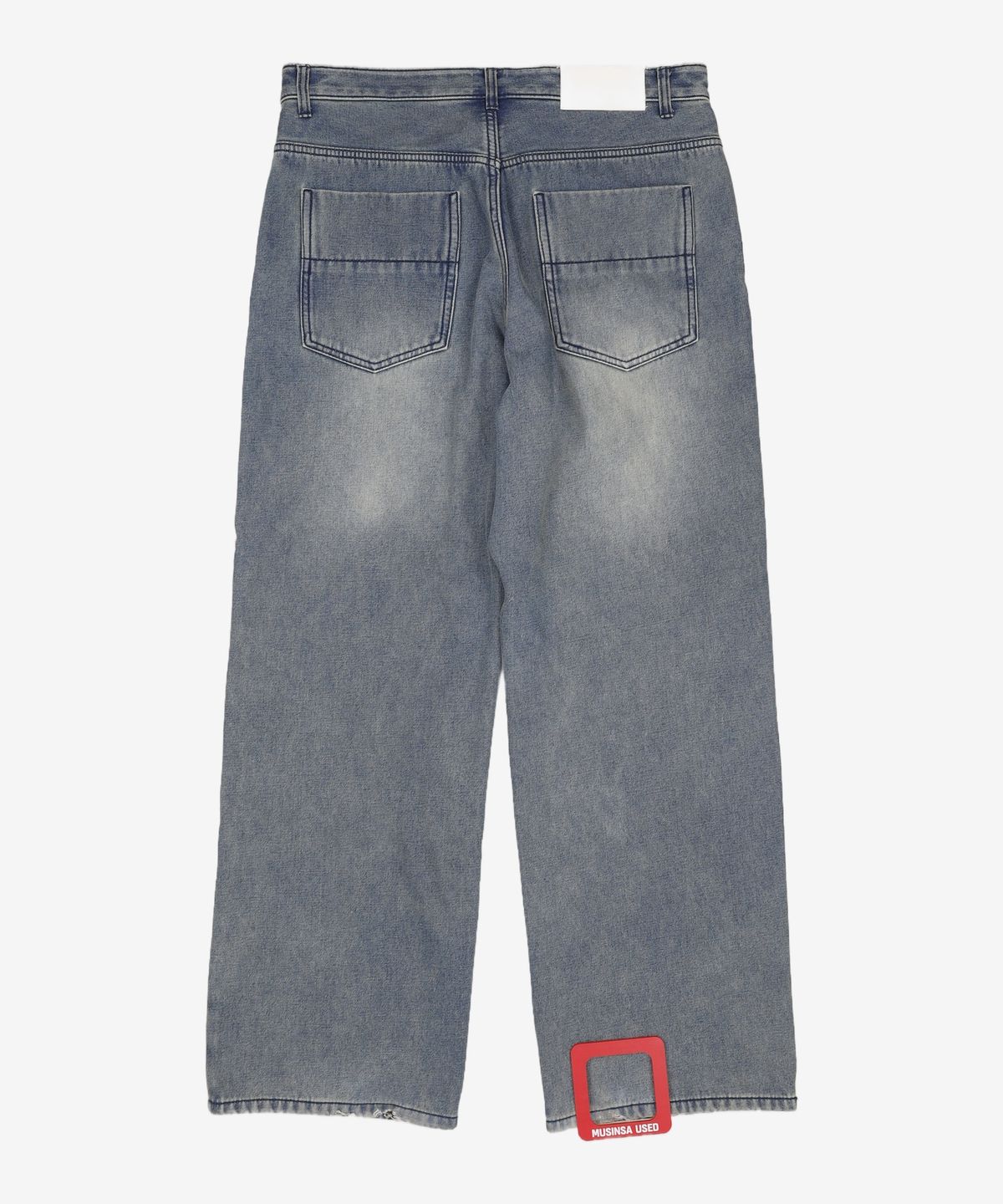 데케트(DECET) Mid Rise Wide Jeans DCPT027CrinkleBlue 34