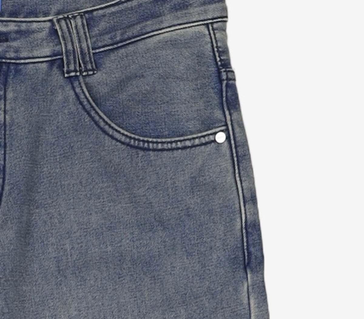 데케트(DECET) Mid Rise Wide Jeans DCPT027CrinkleBlue 34