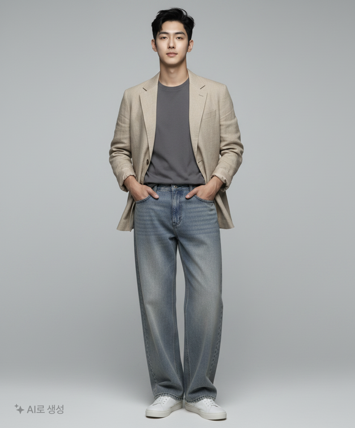 데케트(DECET) Mid Rise Wide Jeans DCPT027CrinkleBlue 34