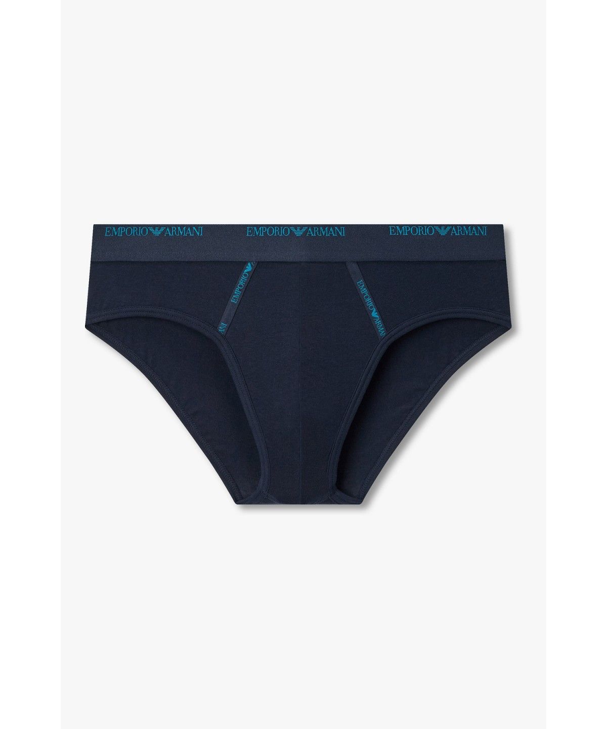 엠포리오 아르마니 언더웨어(EMPORIO ARMANI UNDERWEAR) 남성 로고 프린트 더블 테이프 브리프 _네이비_0816311011