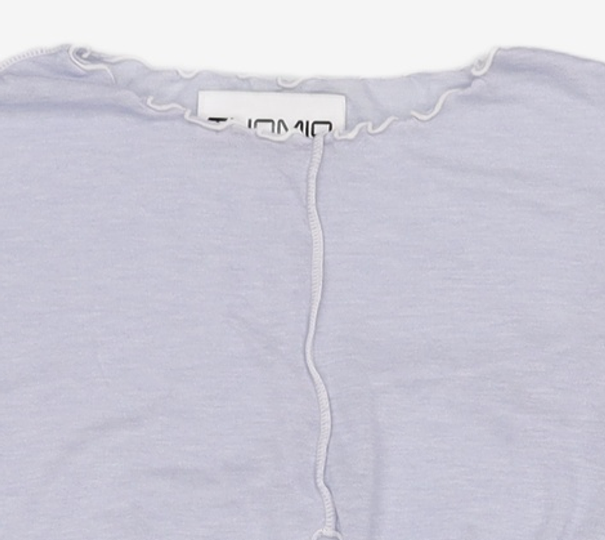 뚜오미오(TUOMIO) SHEER TWISTED TOP [BLUE] S