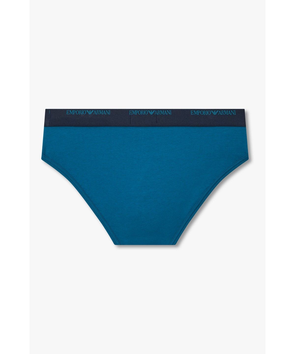 엠포리오 아르마니 언더웨어(EMPORIO ARMANI UNDERWEAR) 남성 로고 프린트 더블 테이프 브리프 _블루_0816311012