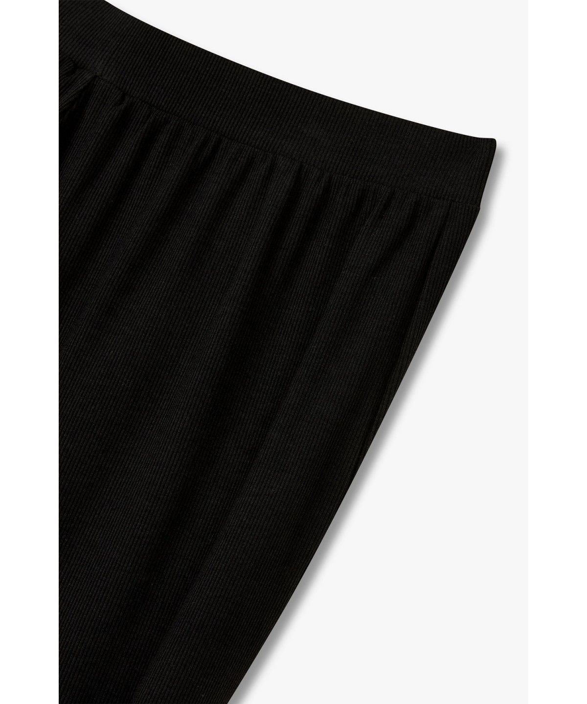 엠포리오 아르마니 언더웨어(EMPORIO ARMANI UNDERWEAR) 여성 리브드 로고 패치 라운지 팬츠 _블랙_0826332502