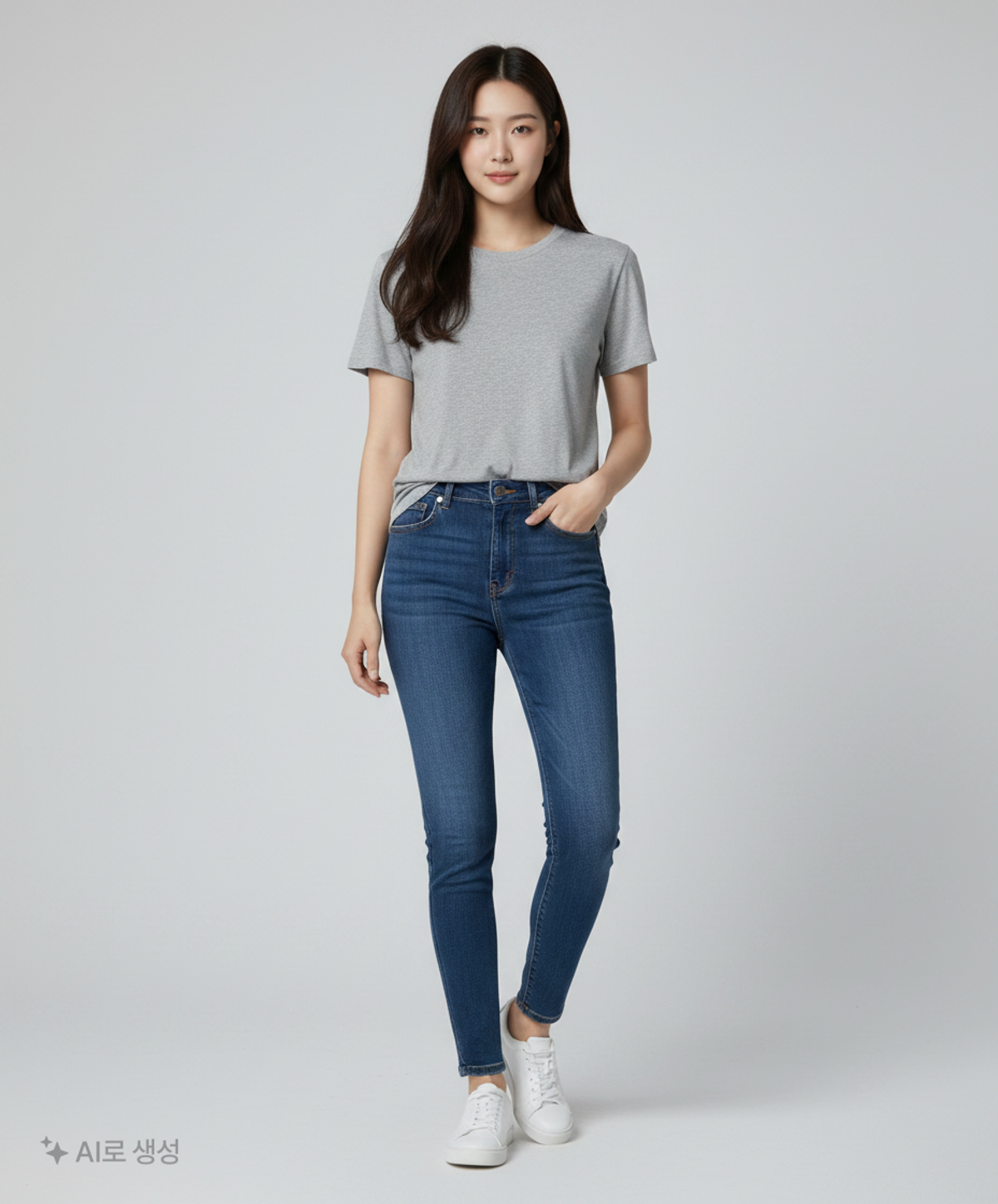 무신사 스탠다드(MUSINSA STANDARD) 레귤러 크롭 티셔츠 [미디엄 그레이] L