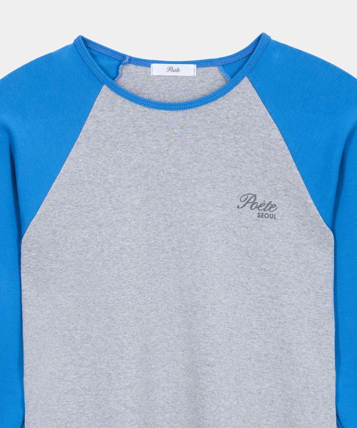 포에트서울(POETSEOUL) BLOCK RAGLAN T-SHIRT_blue