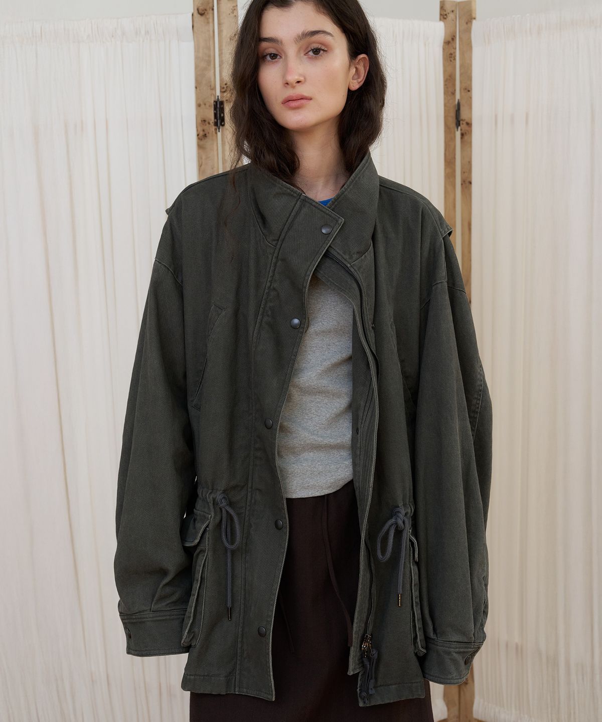 포에트서울(POETSEOUL) FADED FIELD JACKET_charcoal