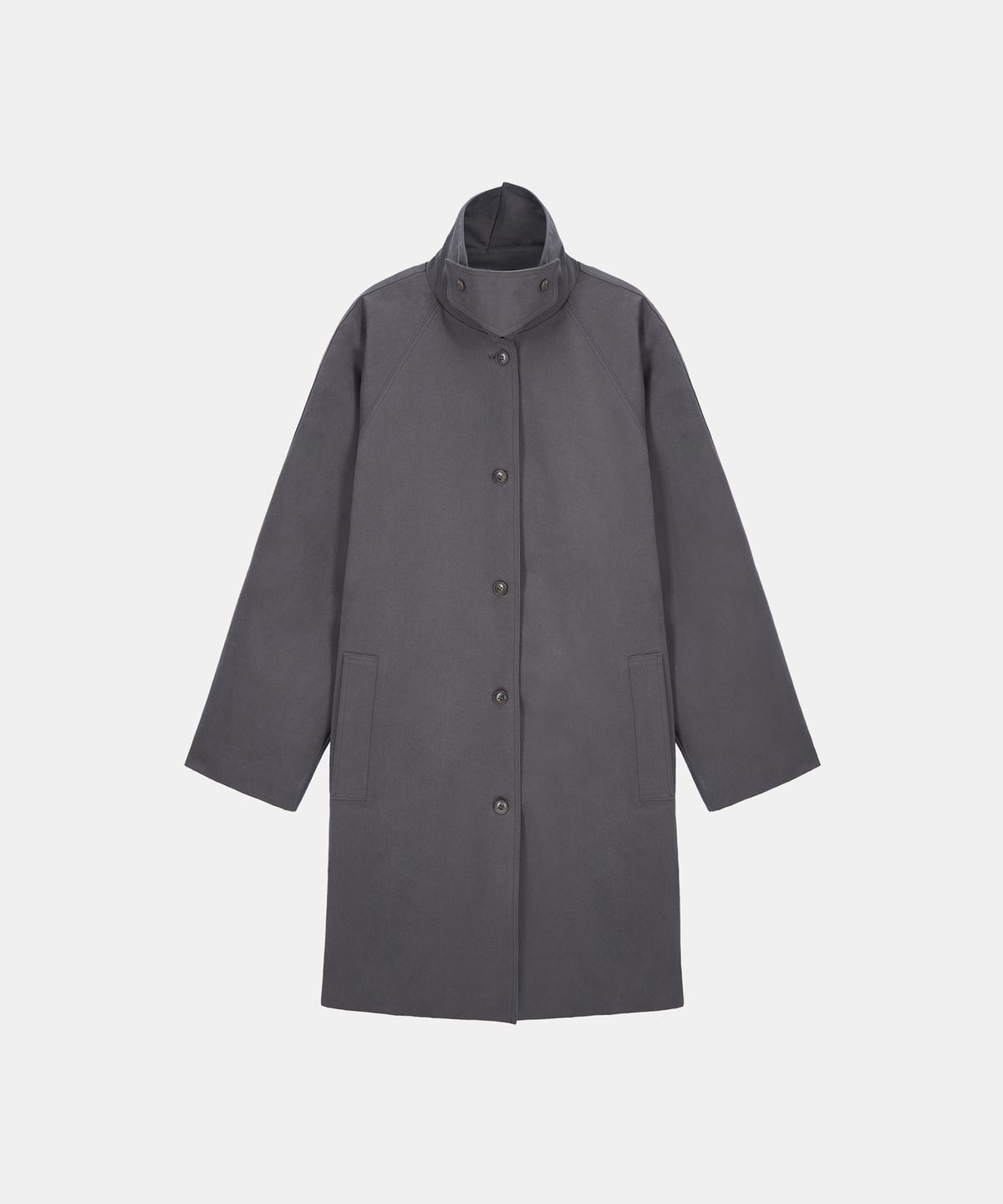 포에트서울(POETSEOUL) FOLD HALF TRENCH_dark grey