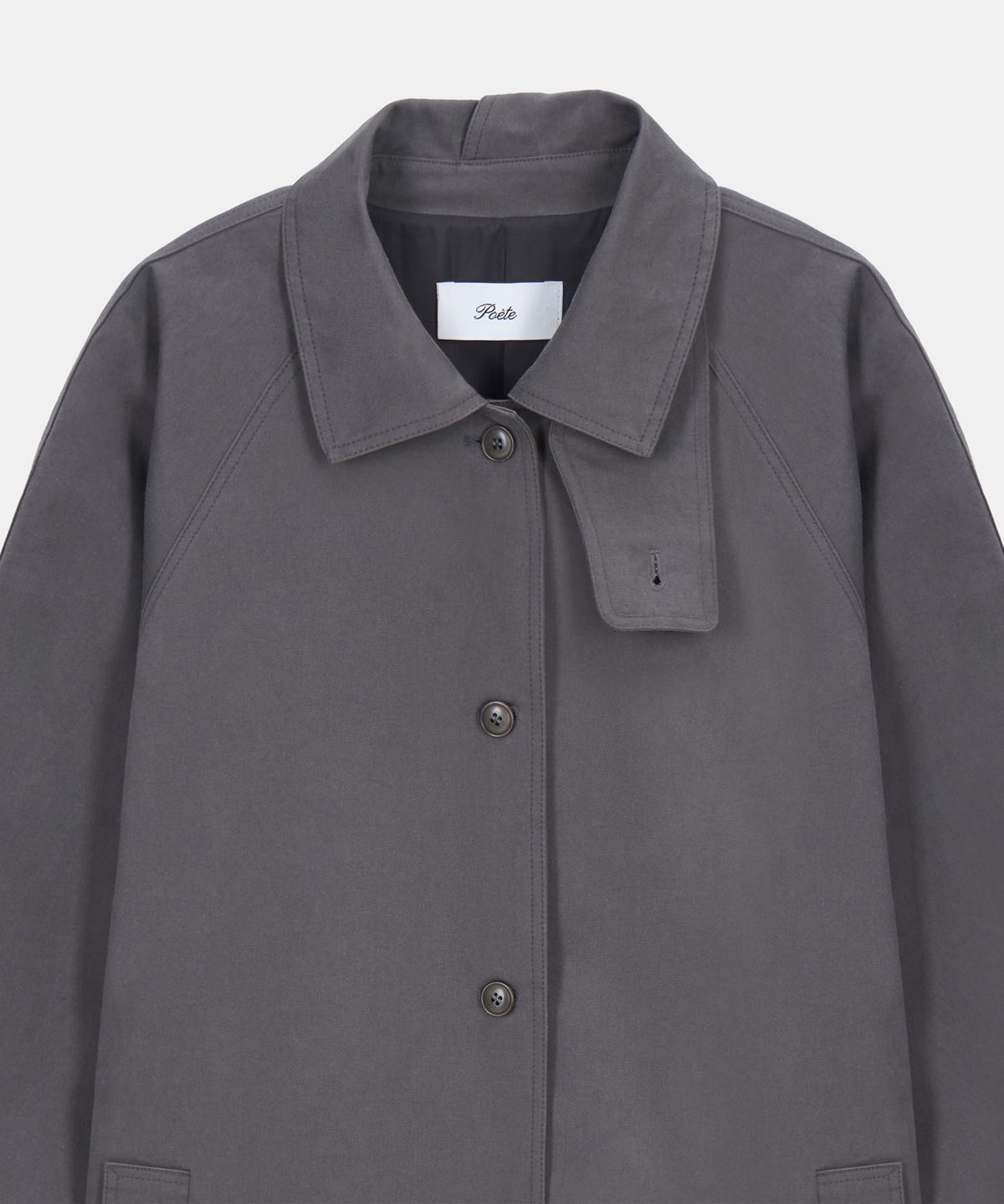 포에트서울(POETSEOUL) FOLD HALF TRENCH_dark grey