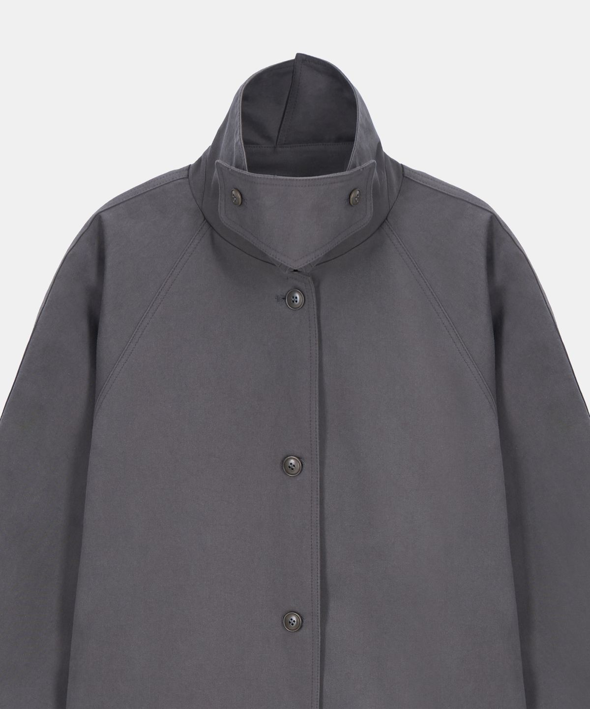 포에트서울(POETSEOUL) FOLD HALF TRENCH_dark grey