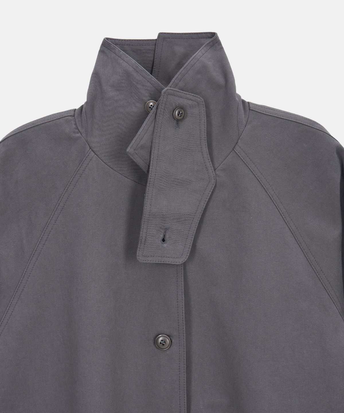 포에트서울(POETSEOUL) FOLD HALF TRENCH_dark grey