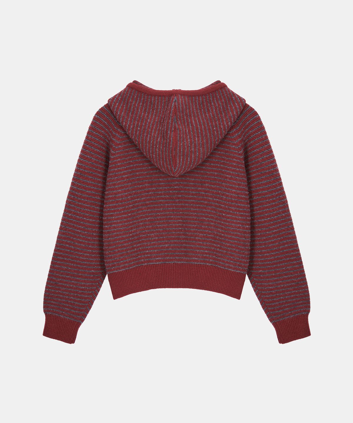 포에트서울(POETSEOUL) HALO STRIPE KNIT_red/charcoal