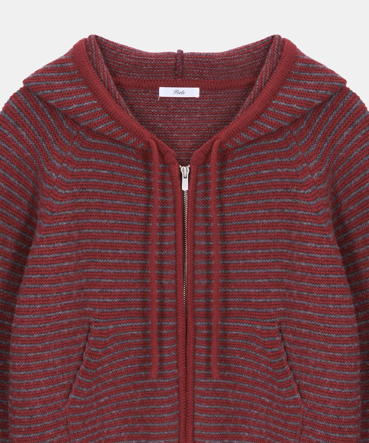 포에트서울(POETSEOUL) HALO STRIPE KNIT_red/charcoal
