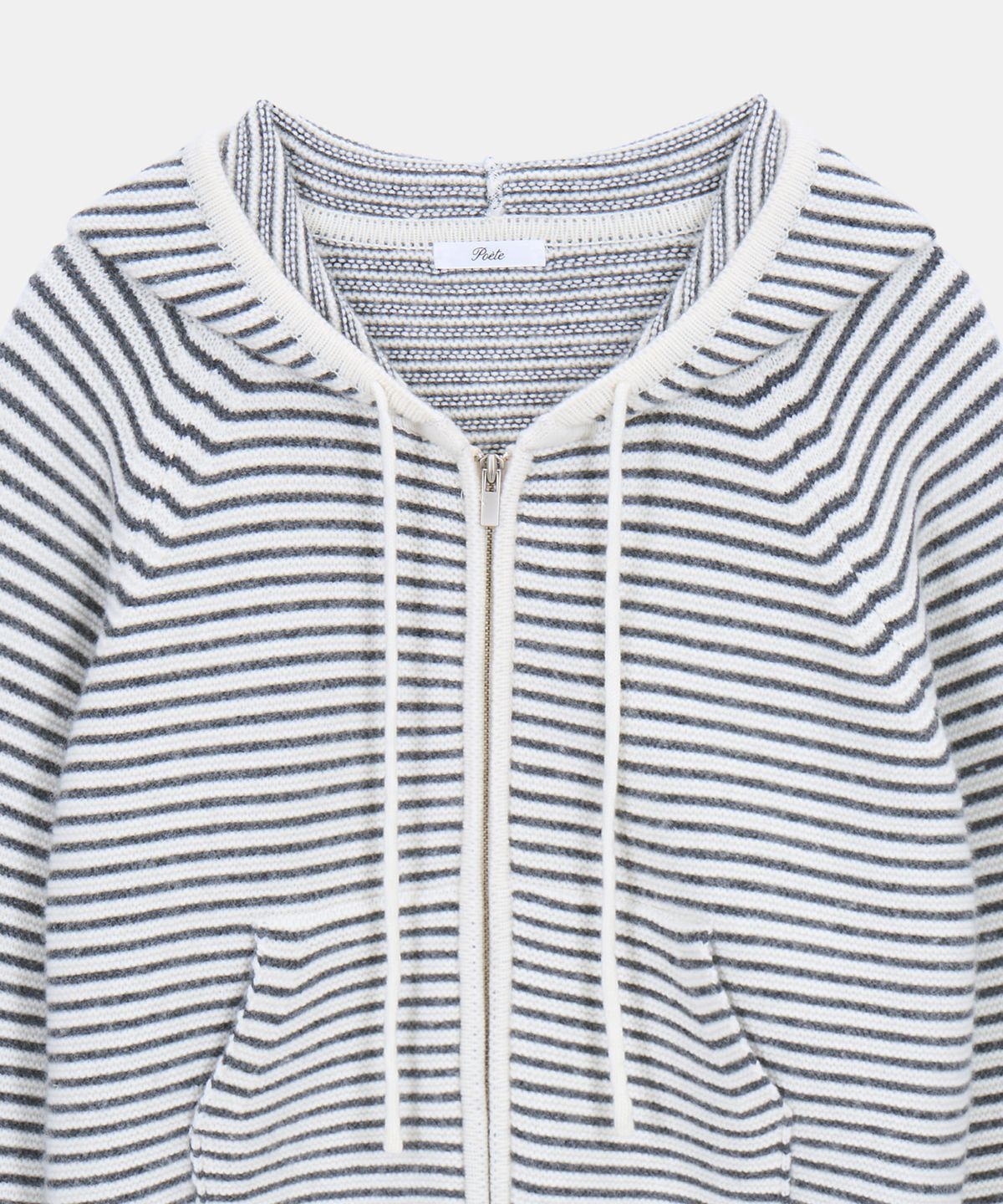포에트서울(POETSEOUL) HALO STRIPE KNIT_ivory/gray