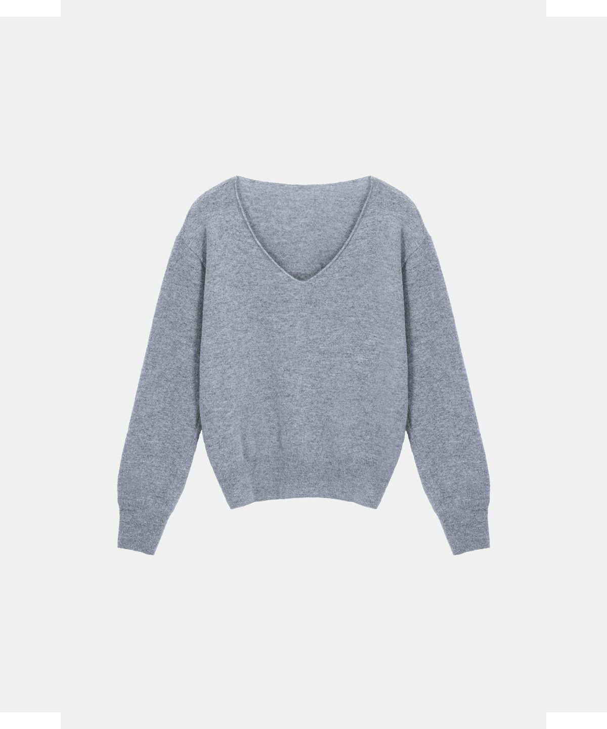 포에트서울(POETSEOUL) SIGN V-NECK KNIT_melange gray
